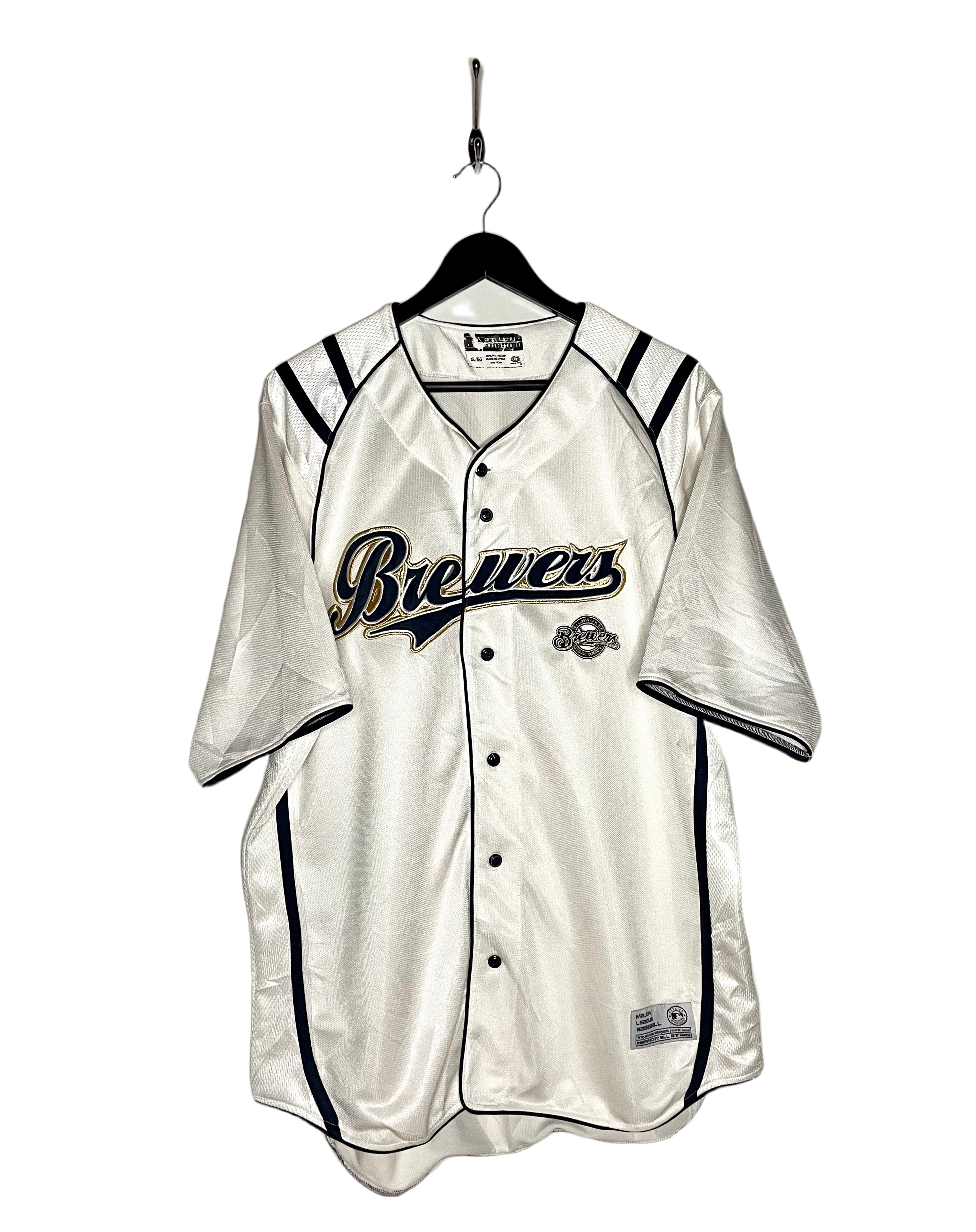 MLB Jersey Milwaukee Brewers Weiß Größe XL