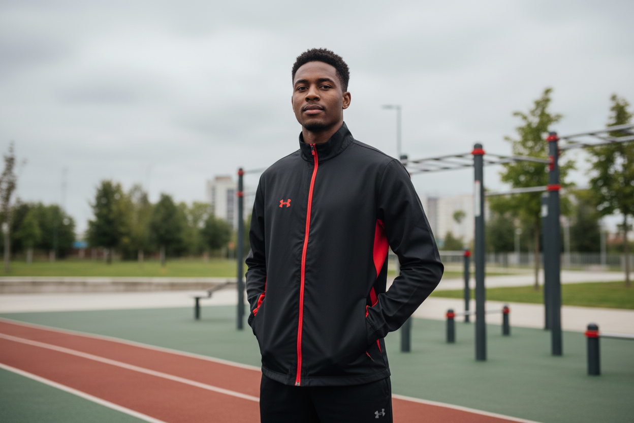 Under Armour x Vert Performance Track Jacket Schwarz Größe L