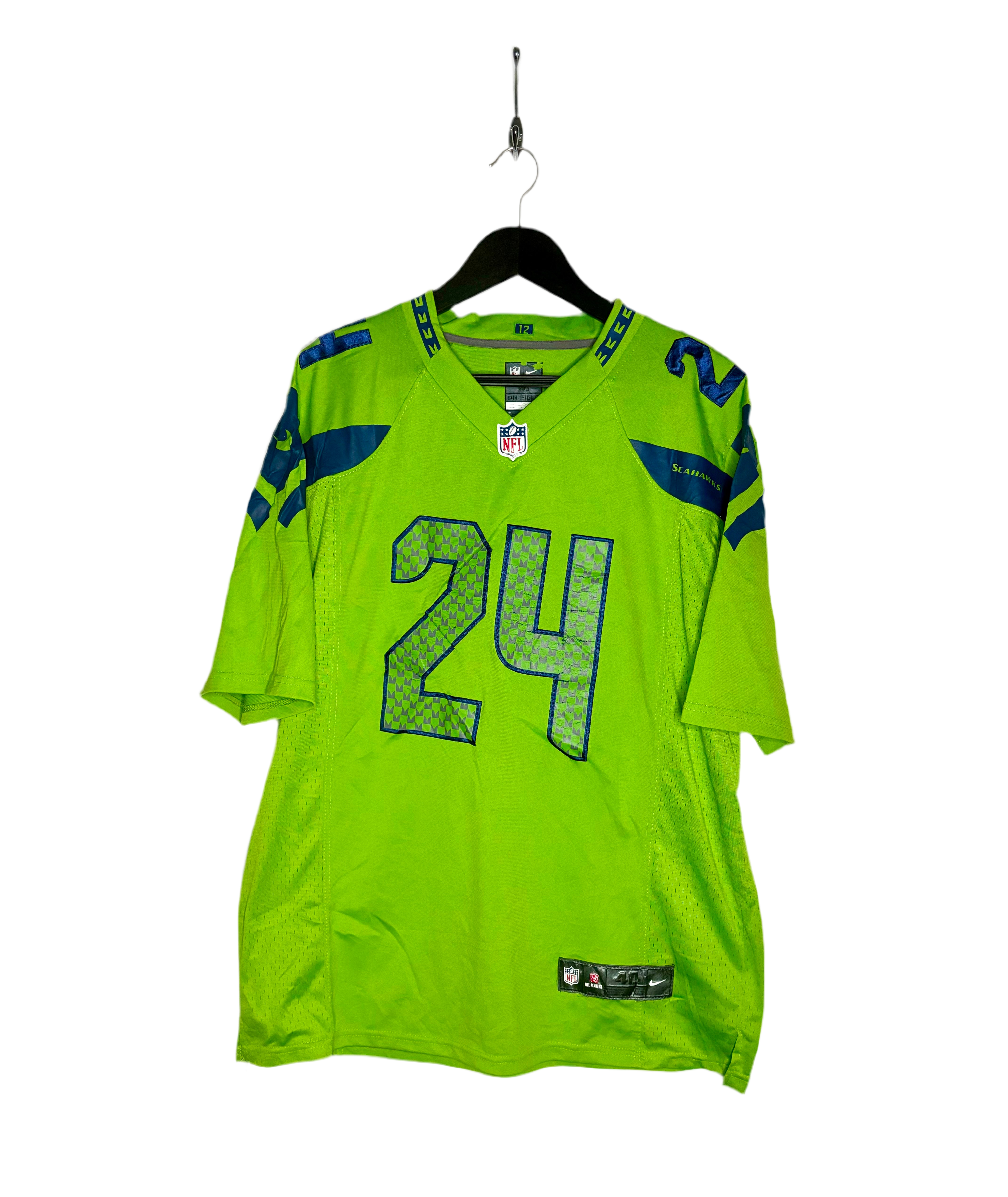 Nike NFL Seattle Seahawks Jersey #24 Marshawn Lynch Grün Größe M