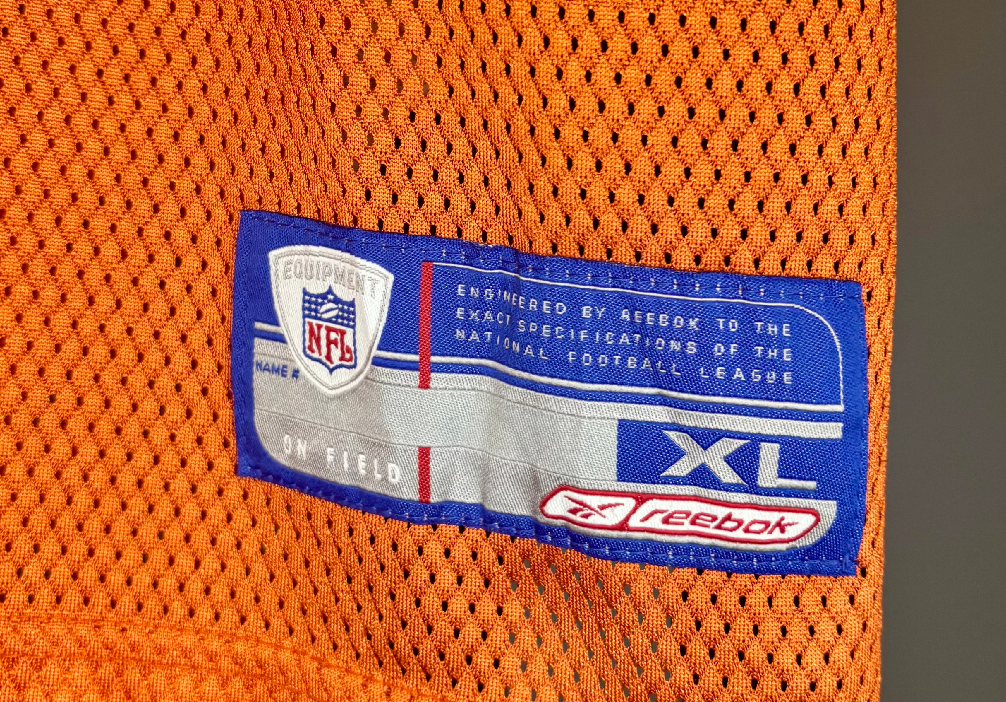 Reebok Vintage Denver Broncos Jersey #26 Clinton Portis Orange Größe XL