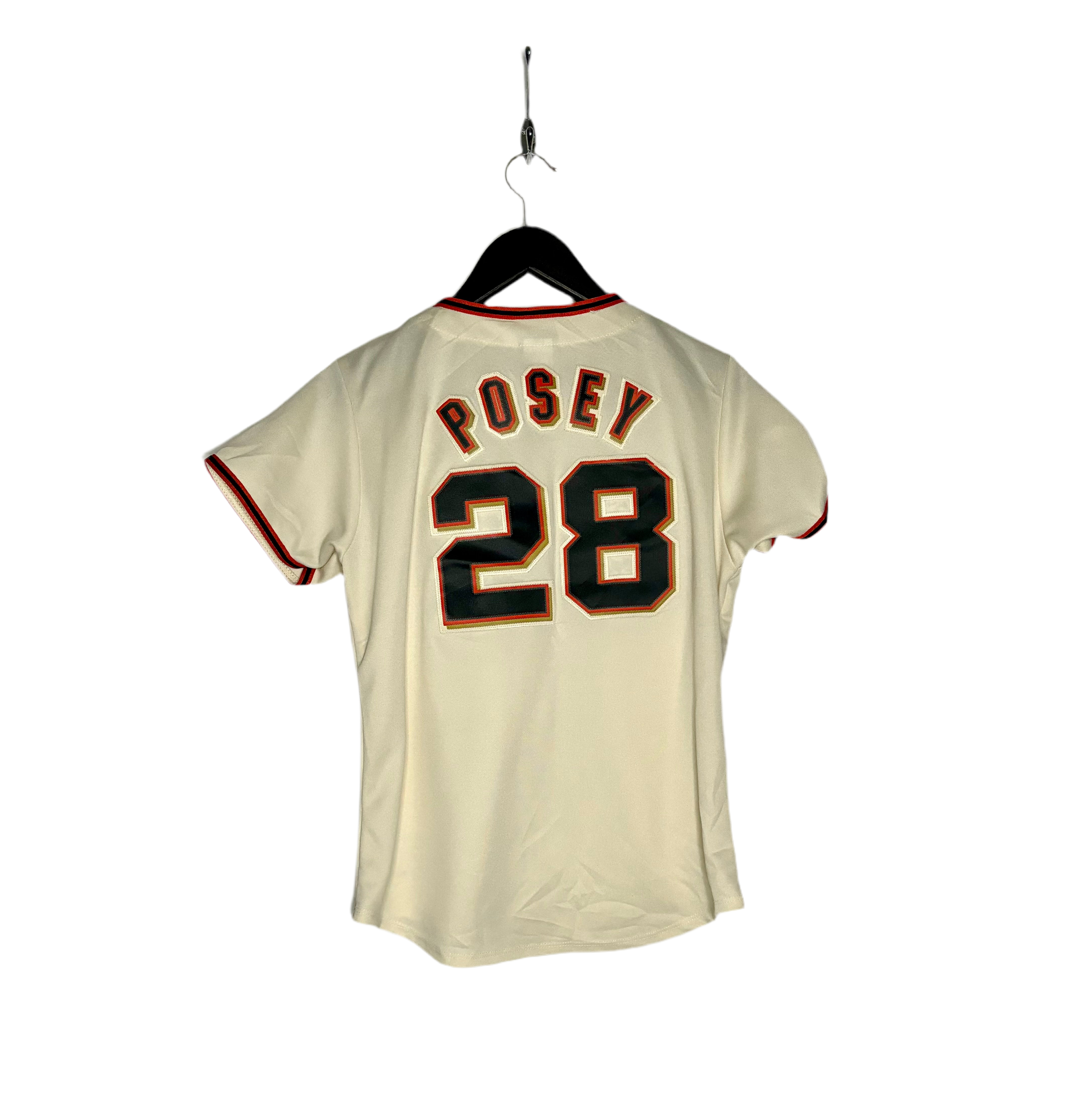 Majestic San Francisco Giants Jersey #28 Buster Posey Beige Größe M