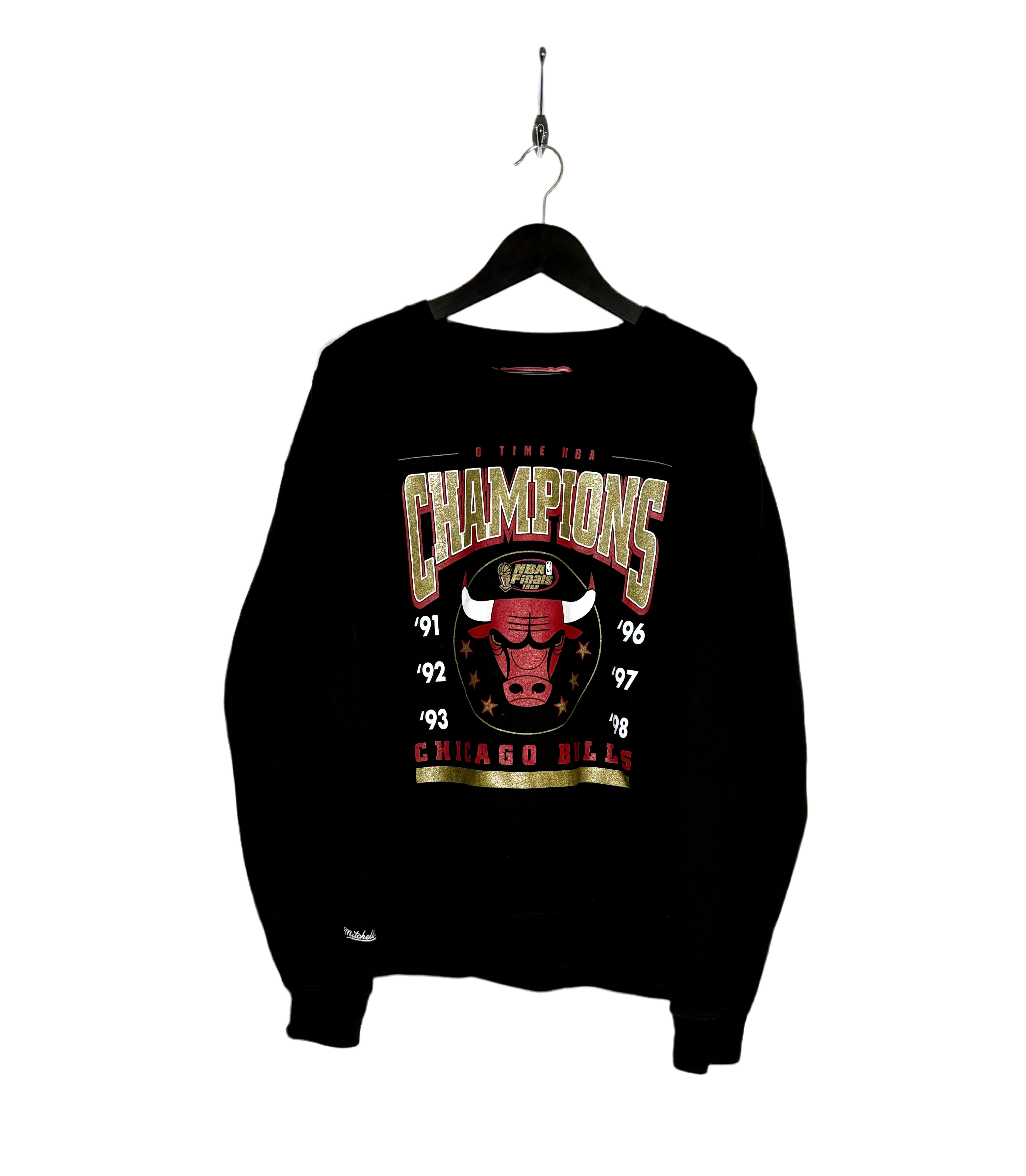 Mitchell & Ness Chicago Bulls NBA Champion Sweater Schwarz Größe XL