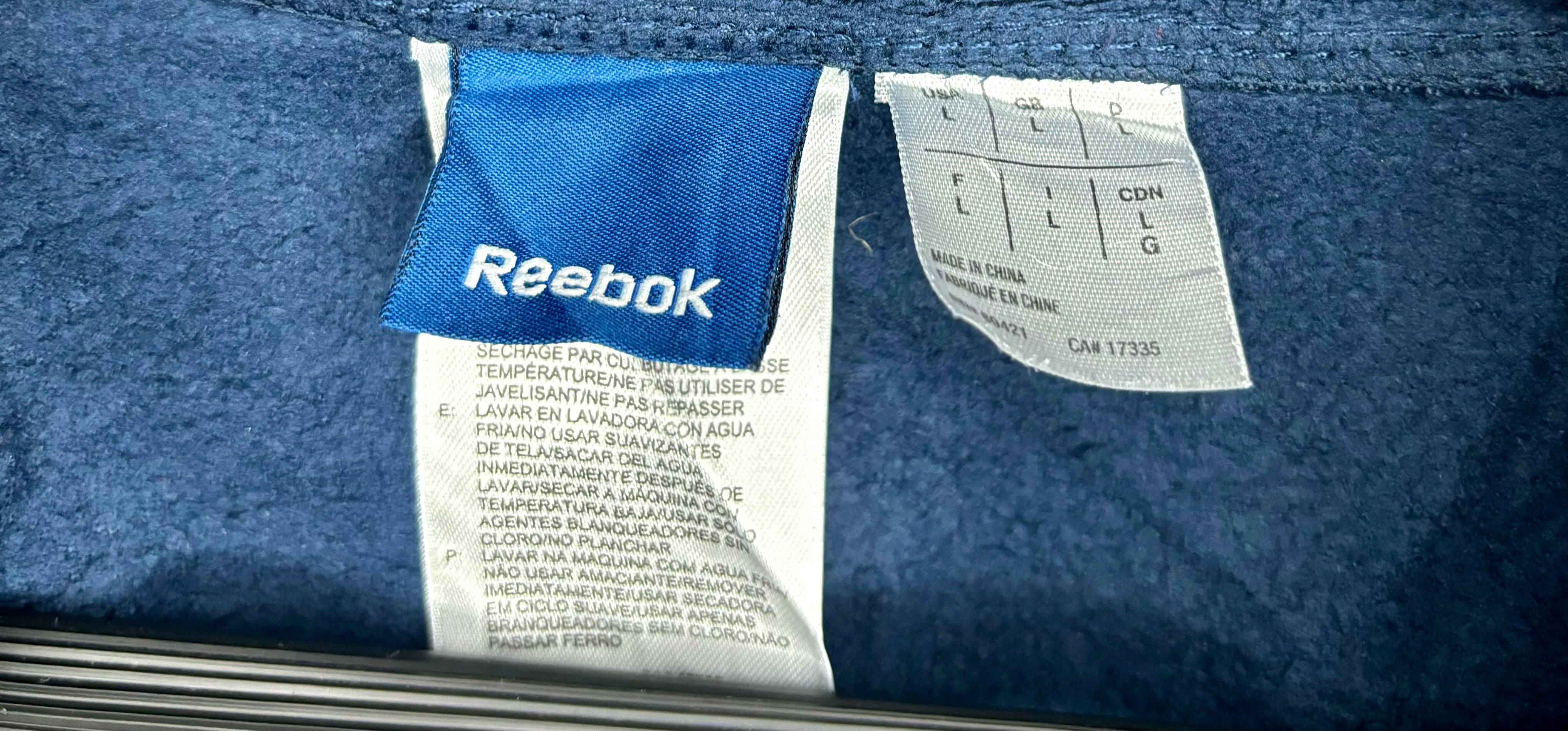 Reebok Q-Zip Fleece Sweater Blau Größe L