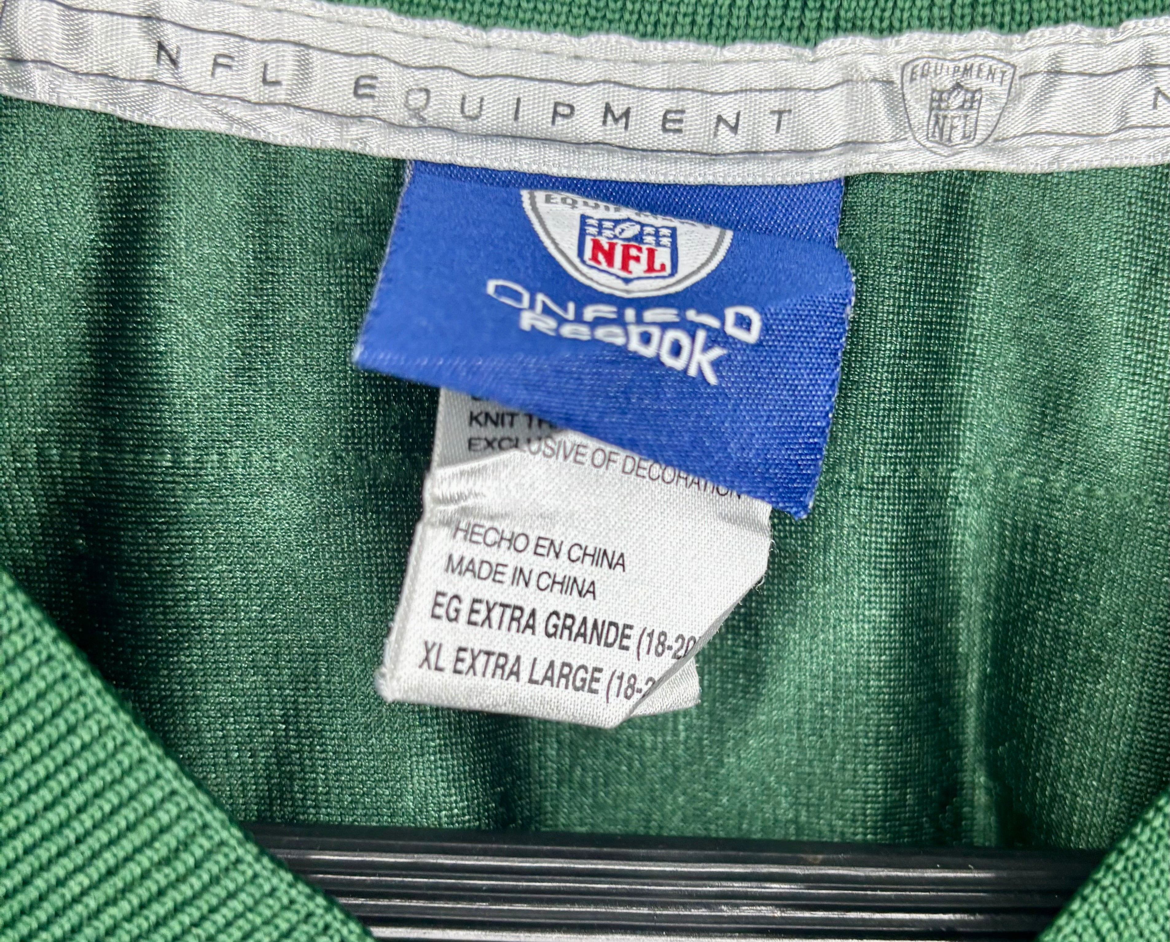 Reebok NFL New York Jets Jersey #4 Brett Favre Grün Größe XL Kinder