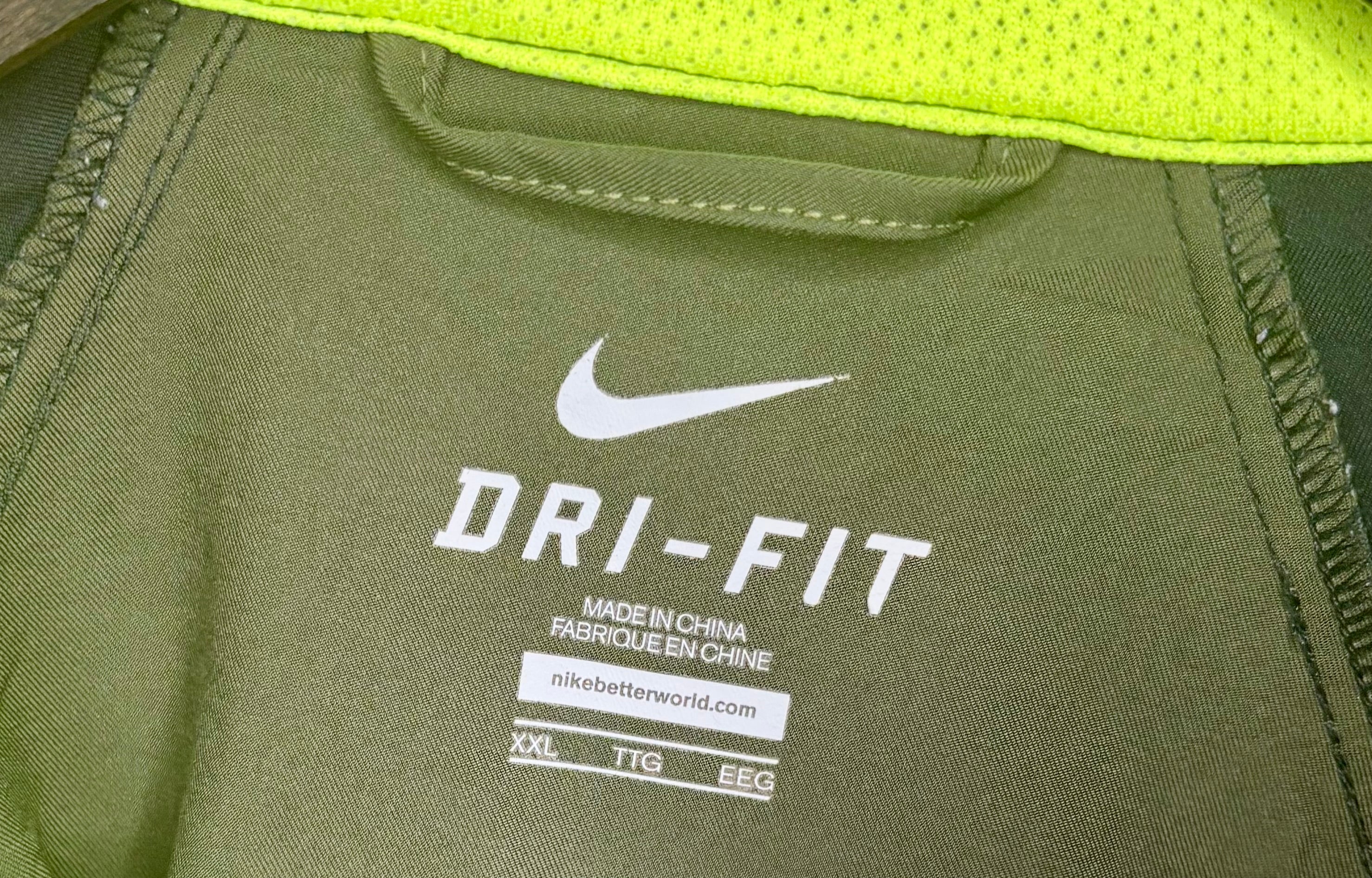 Nike Dri-Fit Trainingsjacke Schwarz/Grün Größe XXL