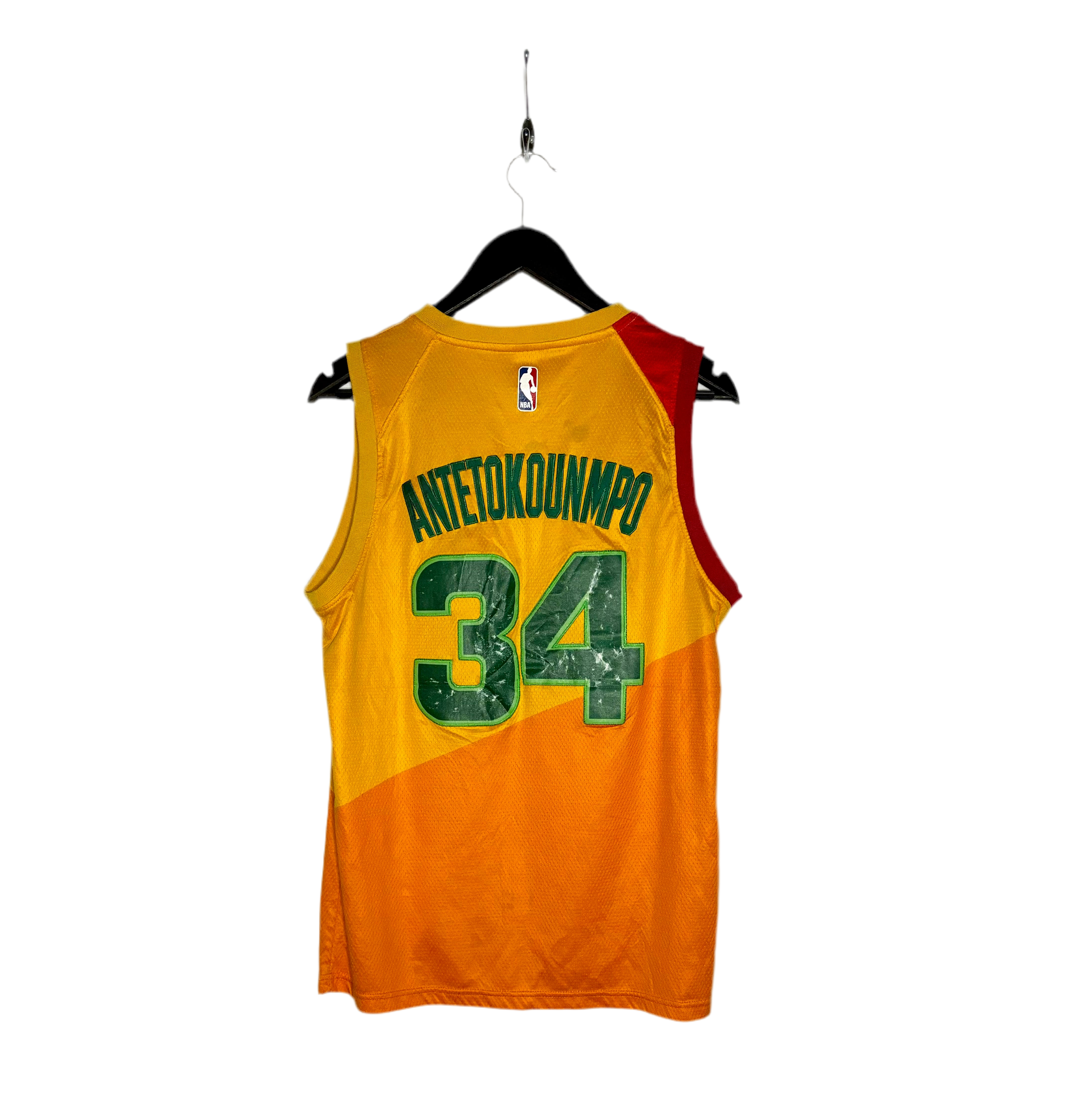 Milwaukee Bucks NBA Jersey #34 Giannis Antetokounmpo Orange Größe L