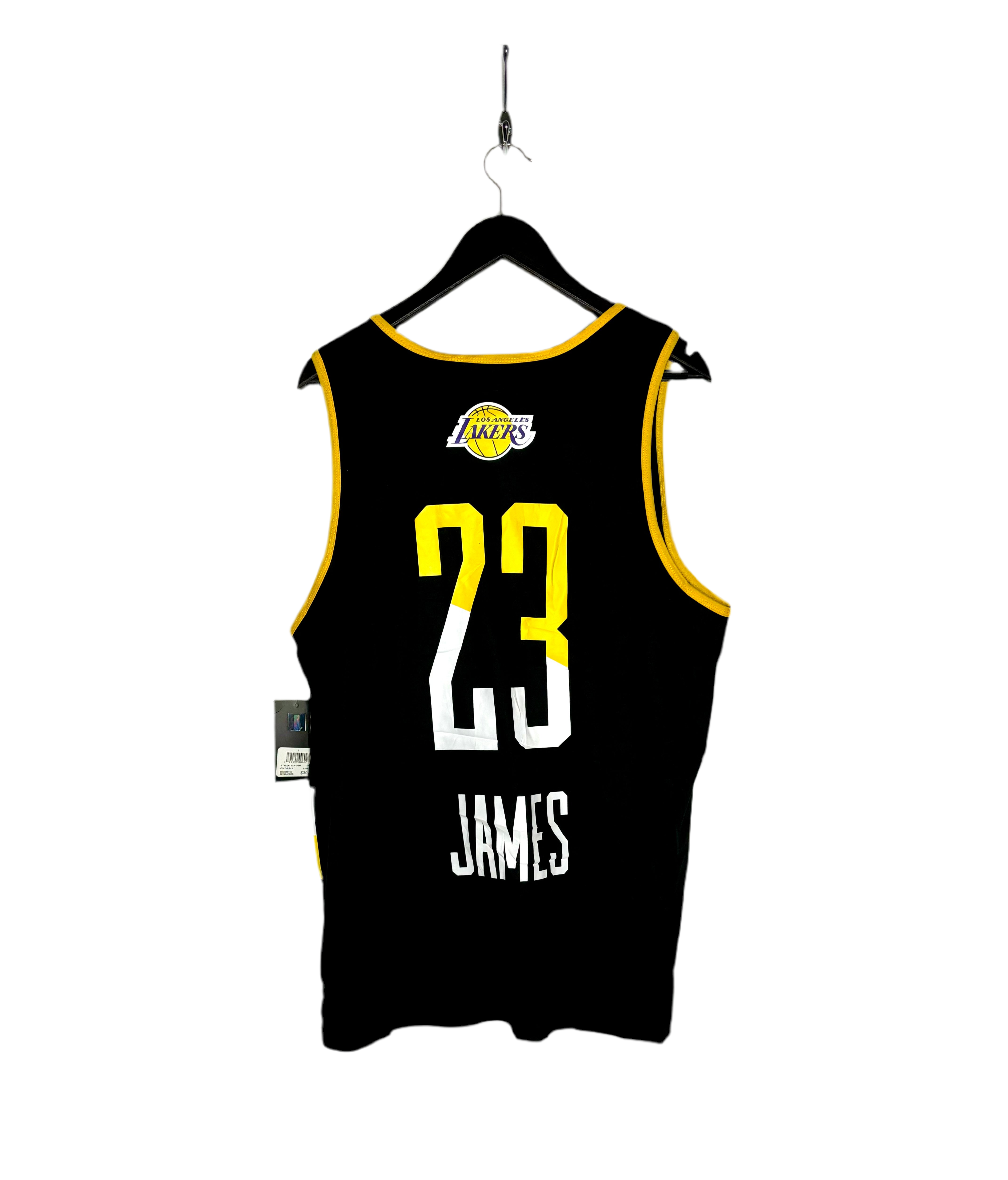 NBA LA Lakers Jersey #23 LeBron James Schwarz Größe L Neu