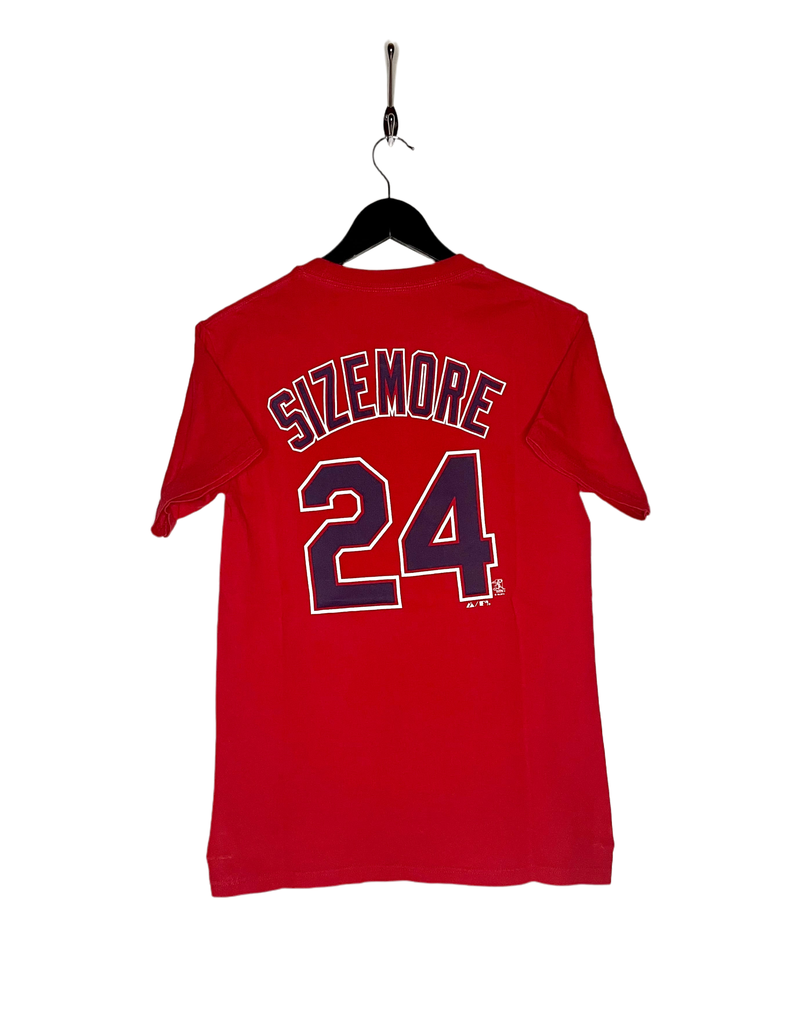 Majestic T-Shirt Cleveland Indians #24 Grady Sizemore Red Size S 