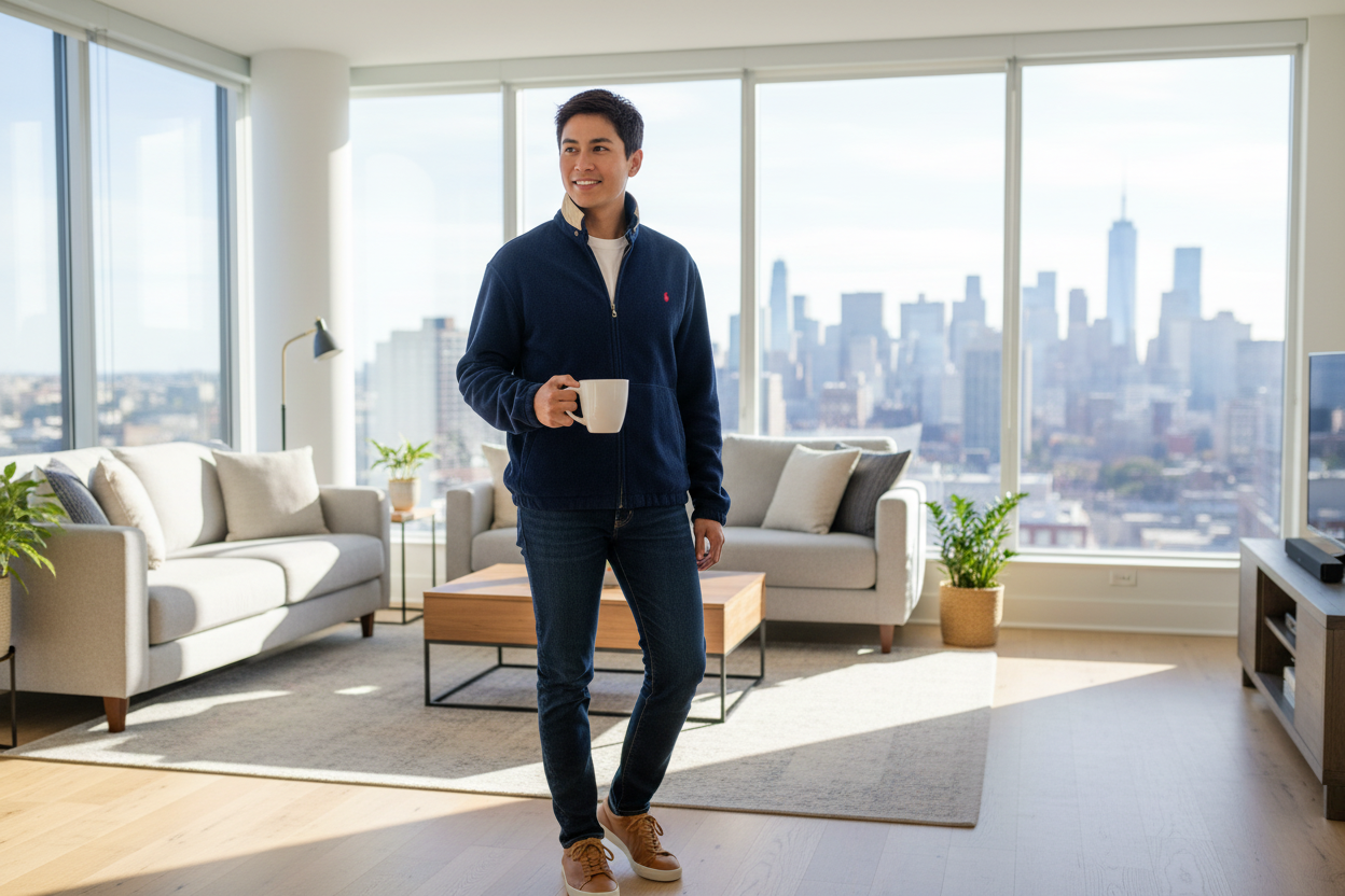 Ralph Lauren Vintage Fleece Harrington Jacke Größe M