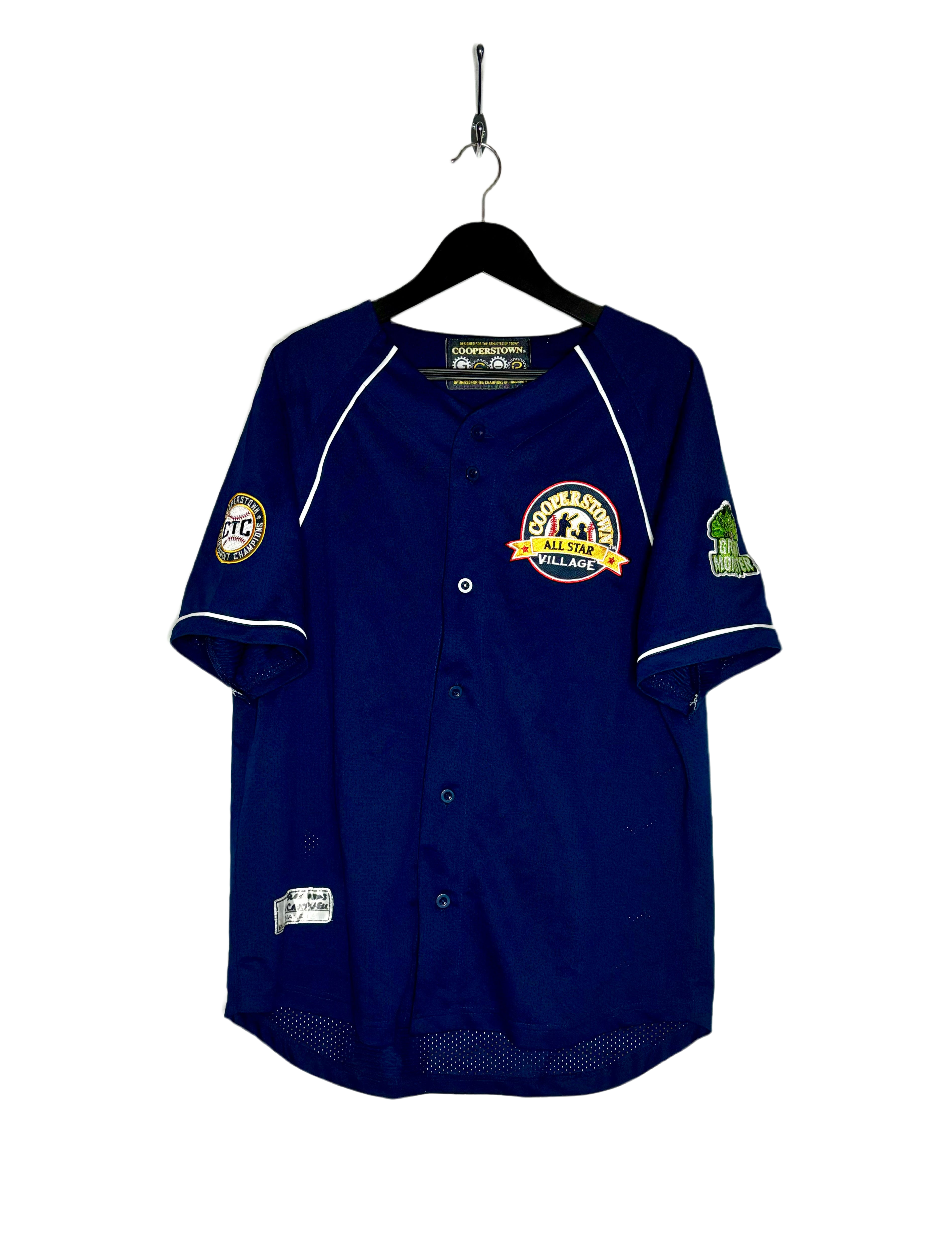 Cooperstown Allstar Vintage Baseball Jersey Blau Größe L