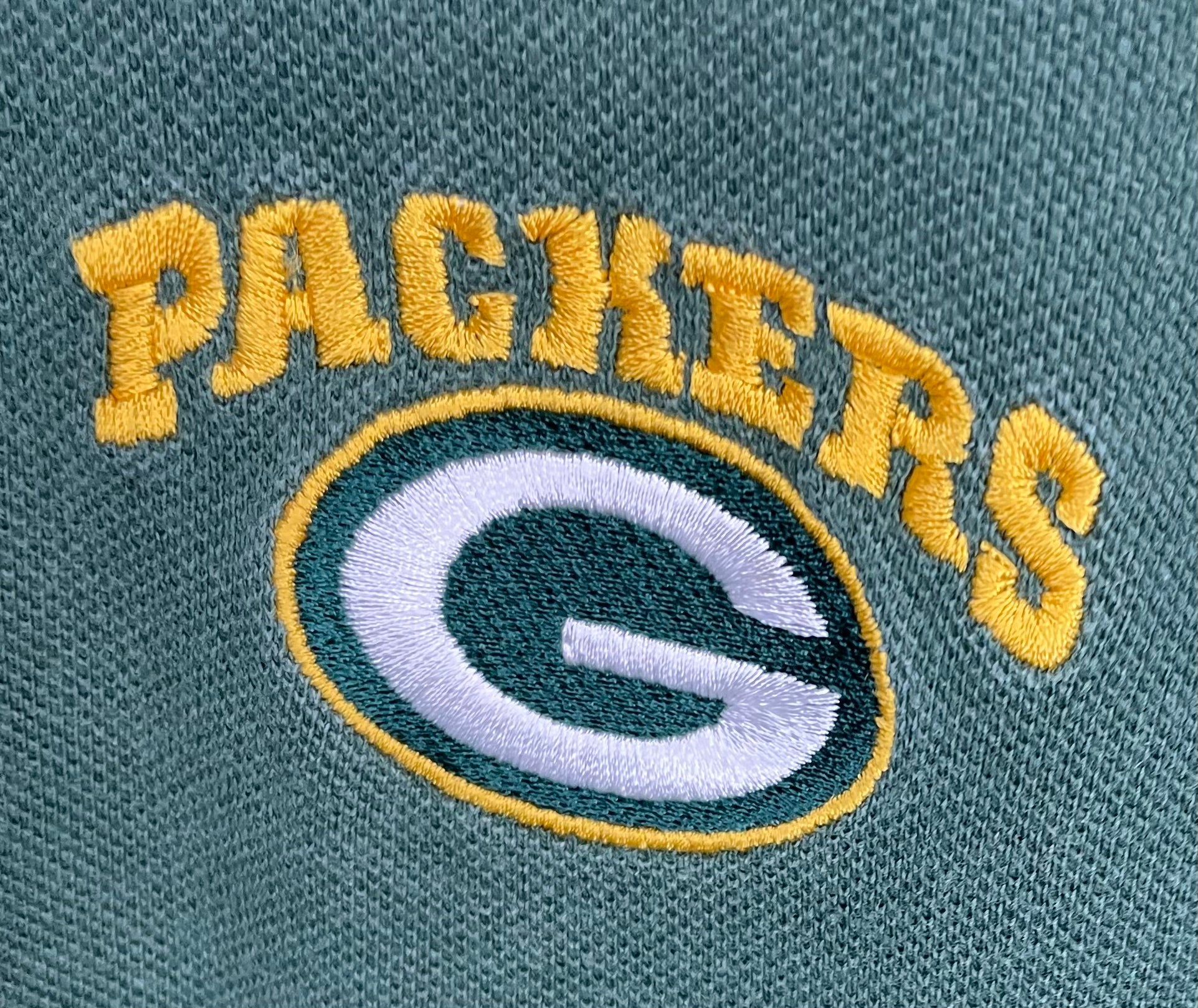 NFL Vintage Poloshirt Green Bay Packers Grün/Gelb Größe L