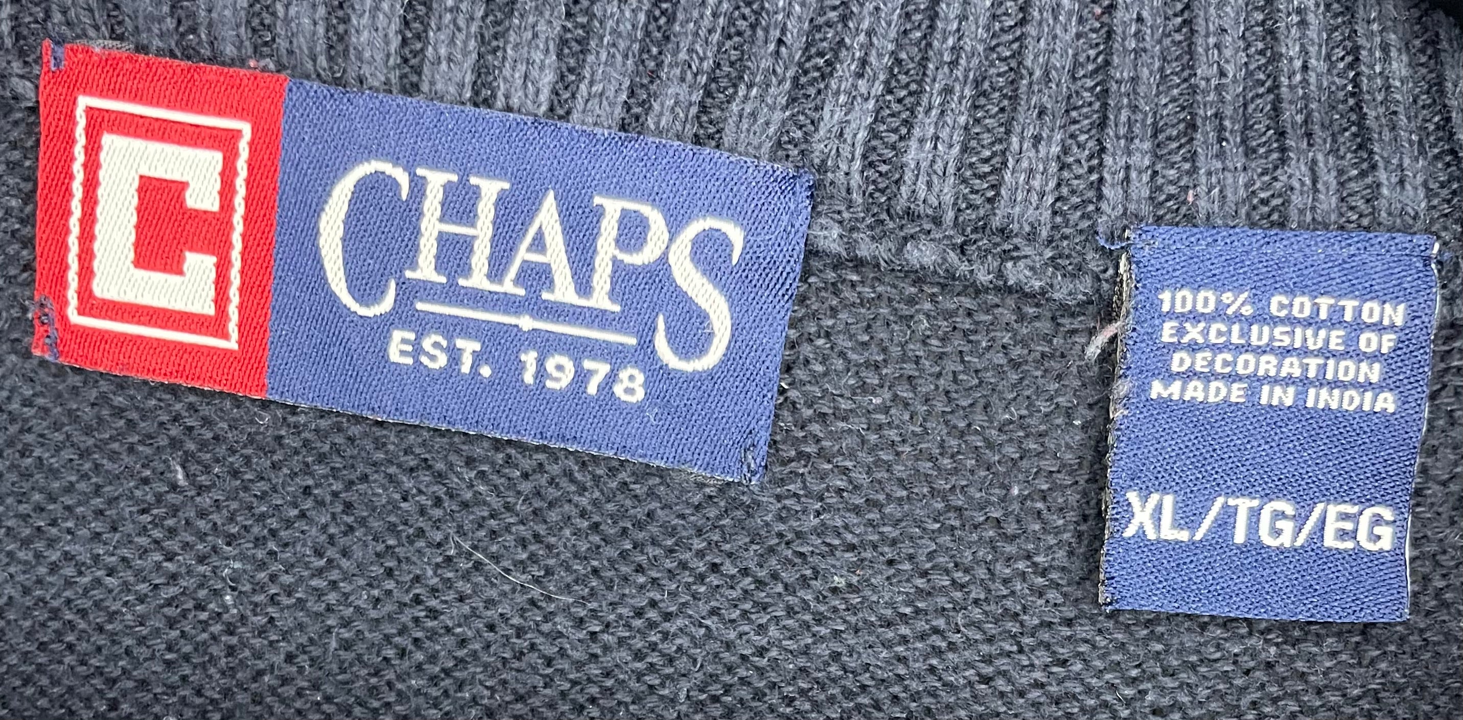 Chaps Q-Zip Pullover Dunkelblau Größe XL