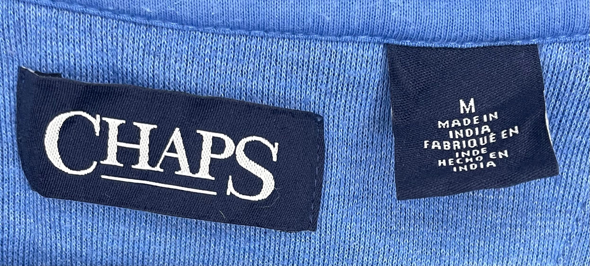 Chaps Vintage Q-Zip Pullover Blau Größe M