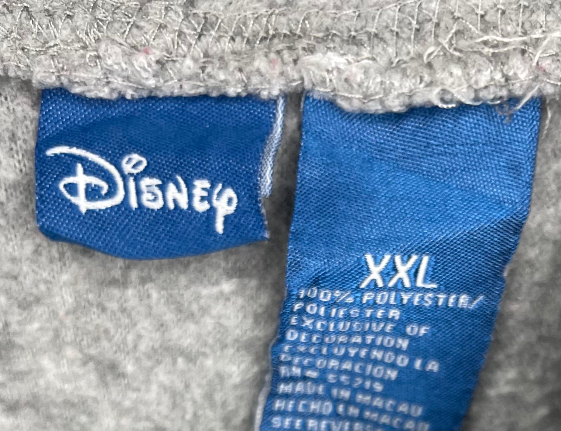 Disney Vintage Fleece Hoodie 7 Zwerge Grau Größe XXL