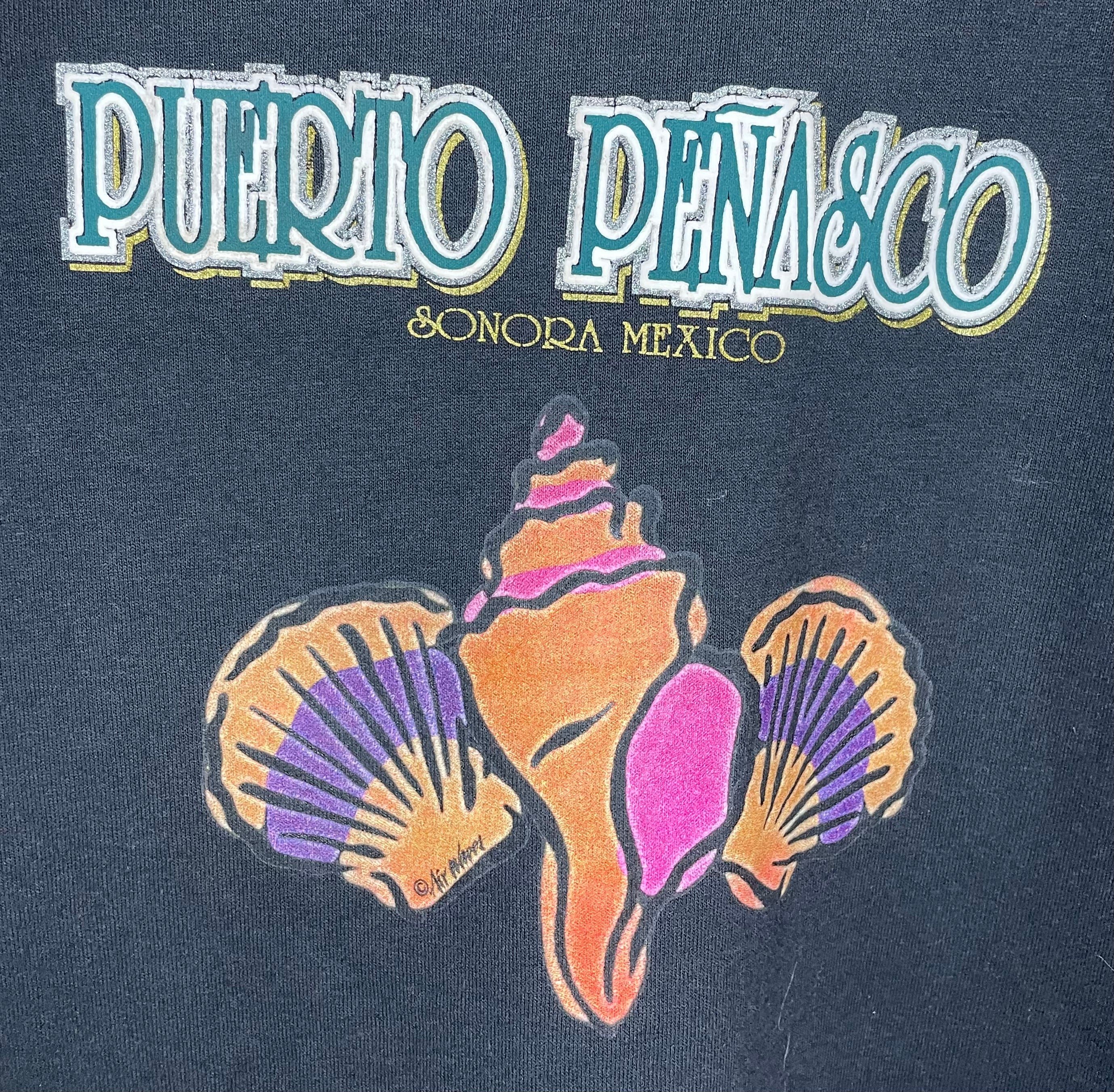 Vintage T-Shirt Puerto Penasco Mexiko Schwarz Größe L