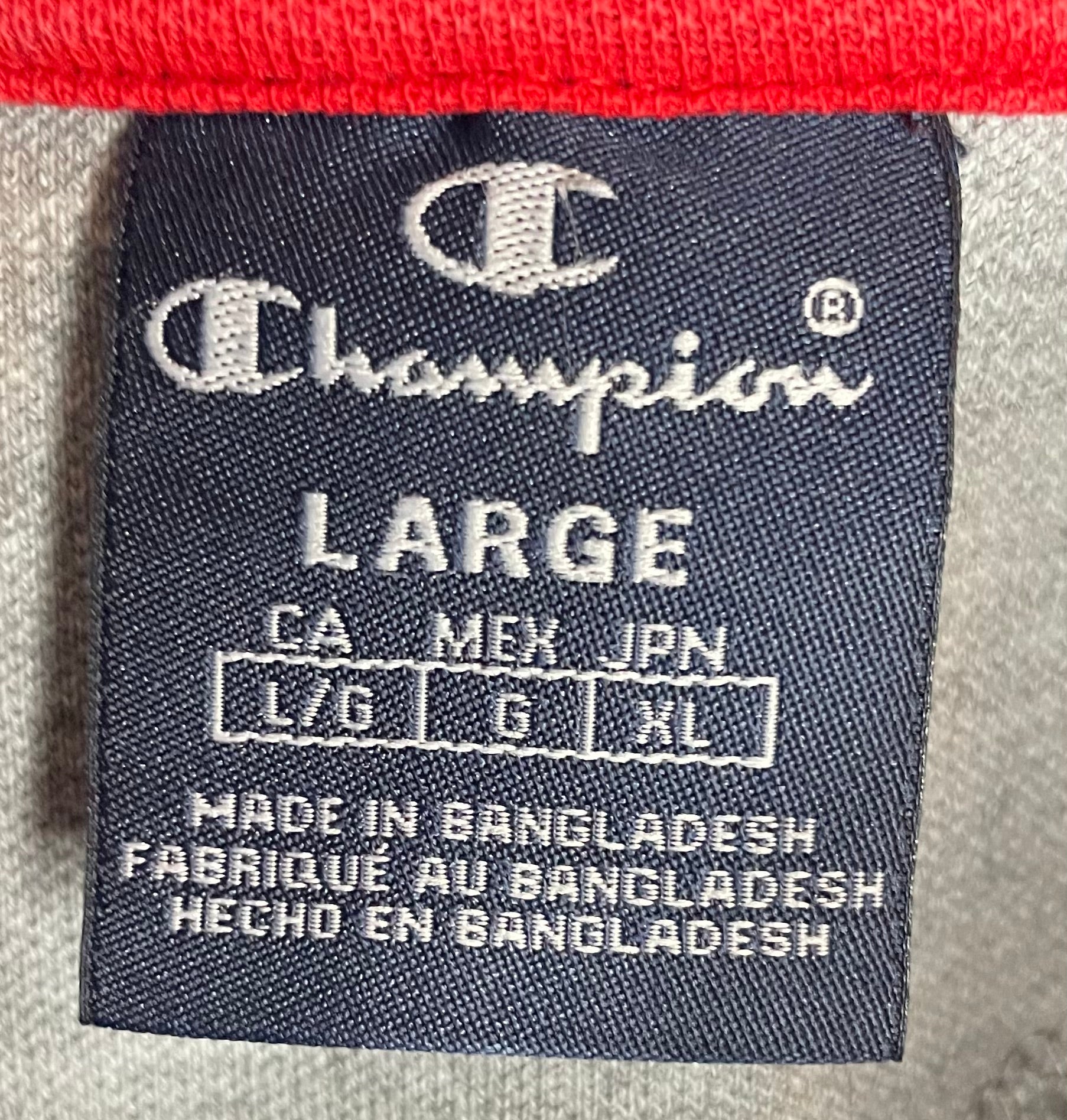 Champion Vintage Poloshirt Blau/Rot Größe L Kinder
