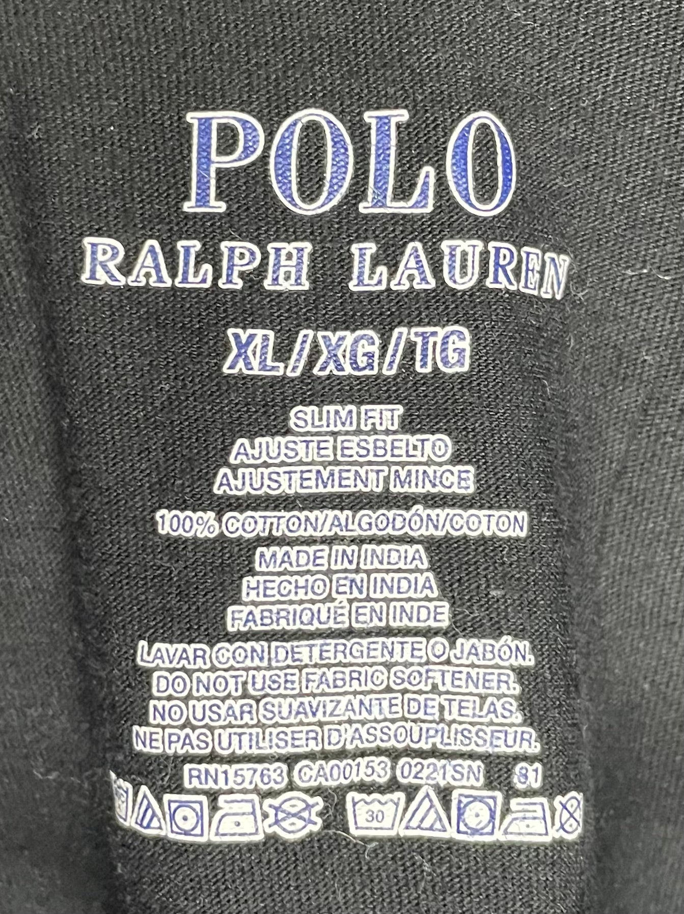 Ralph Lauren Basic T-Shirt Schwarz Größe XL