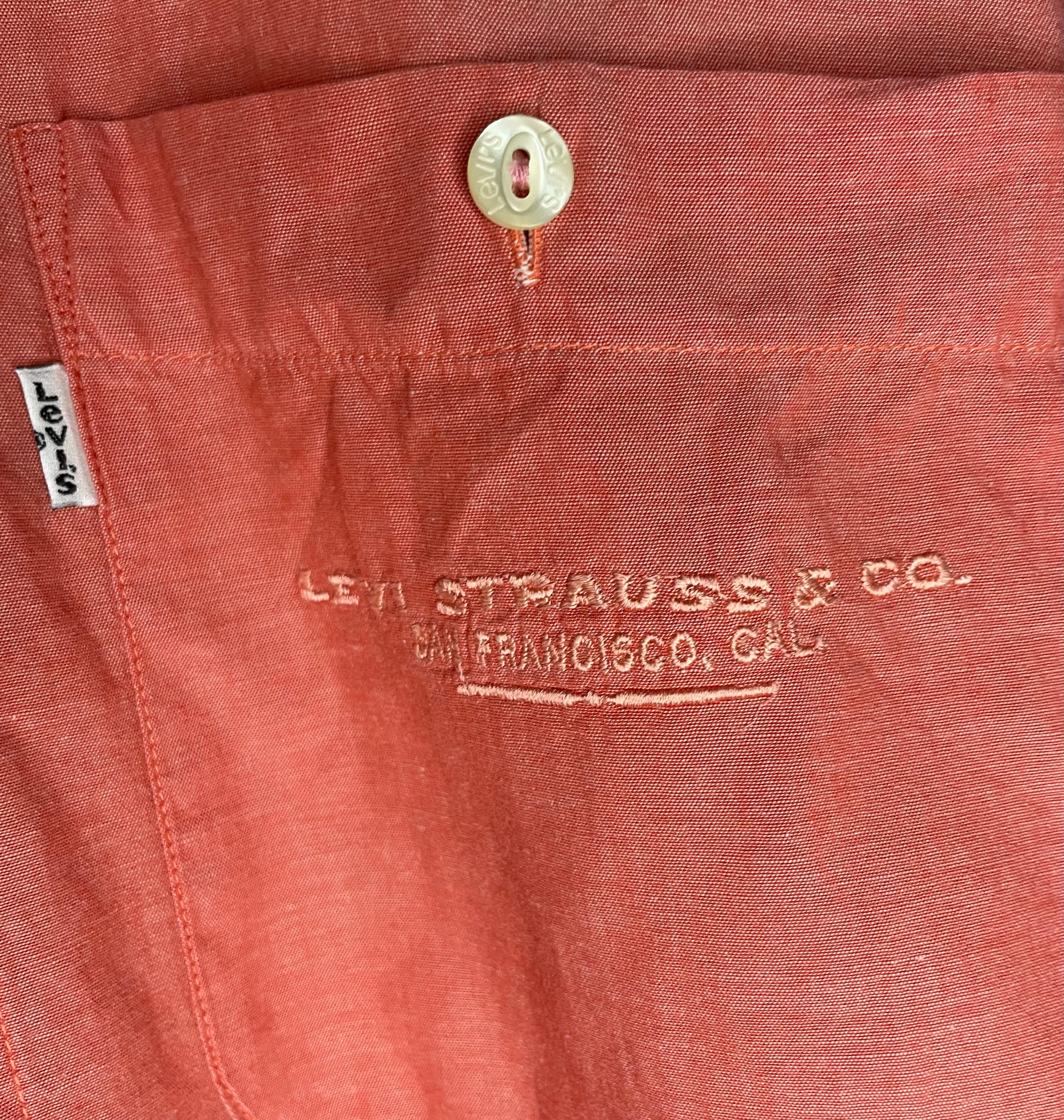 Levi`s Vintage kurzarm Hemd Coral Größe XL