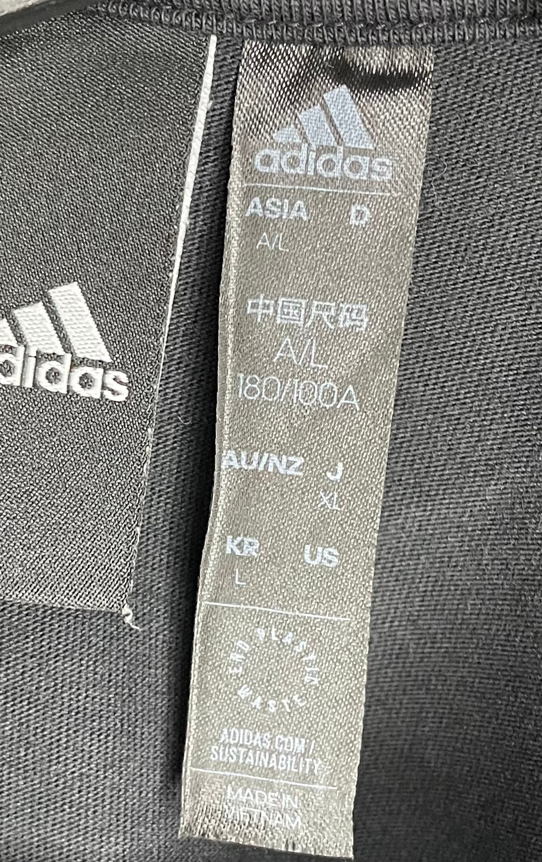 Adidas T-Shirt Stranddruck Schwarz Größe L