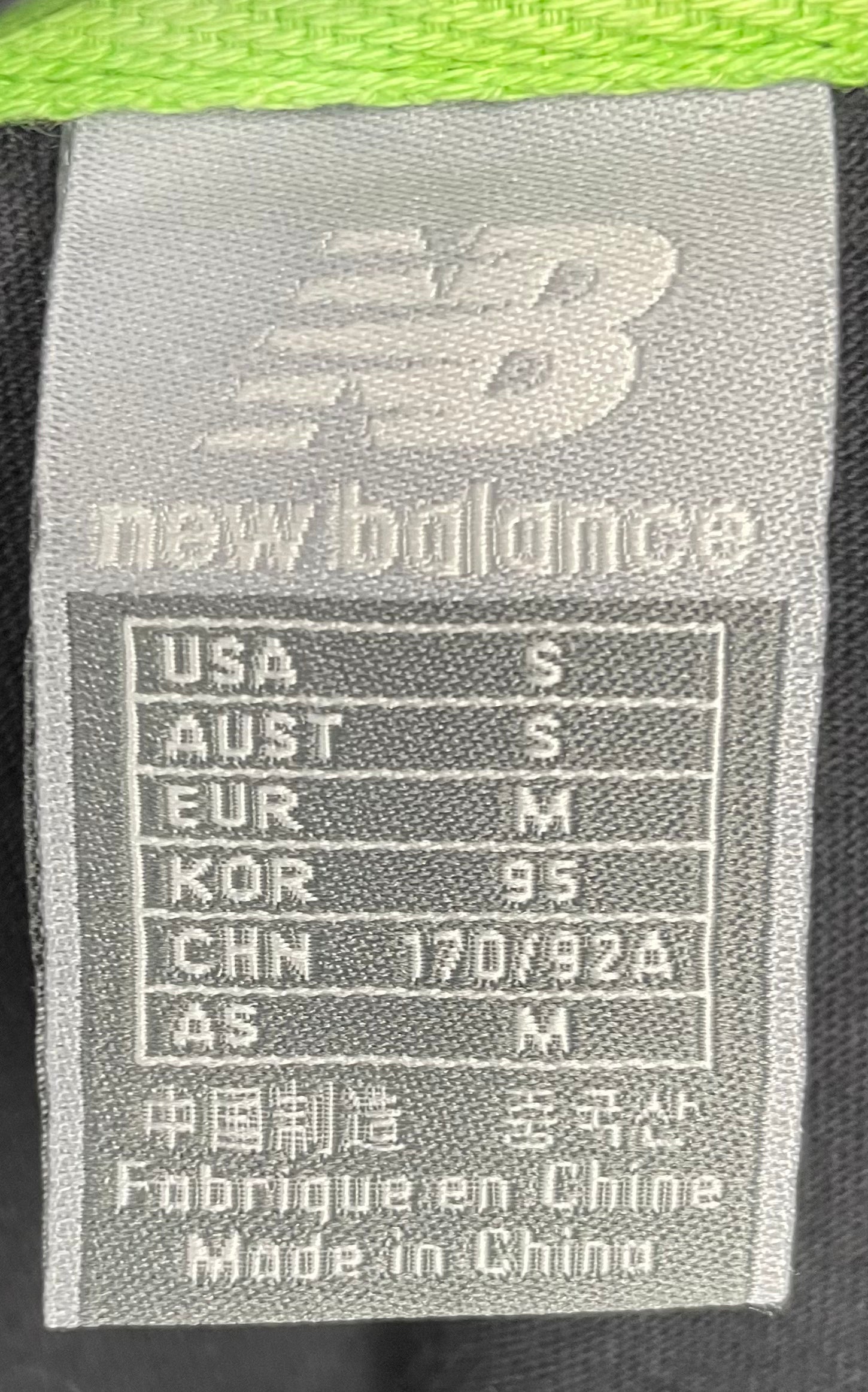 New Balance T-Shirt Schwarz Logo Druck Größe S