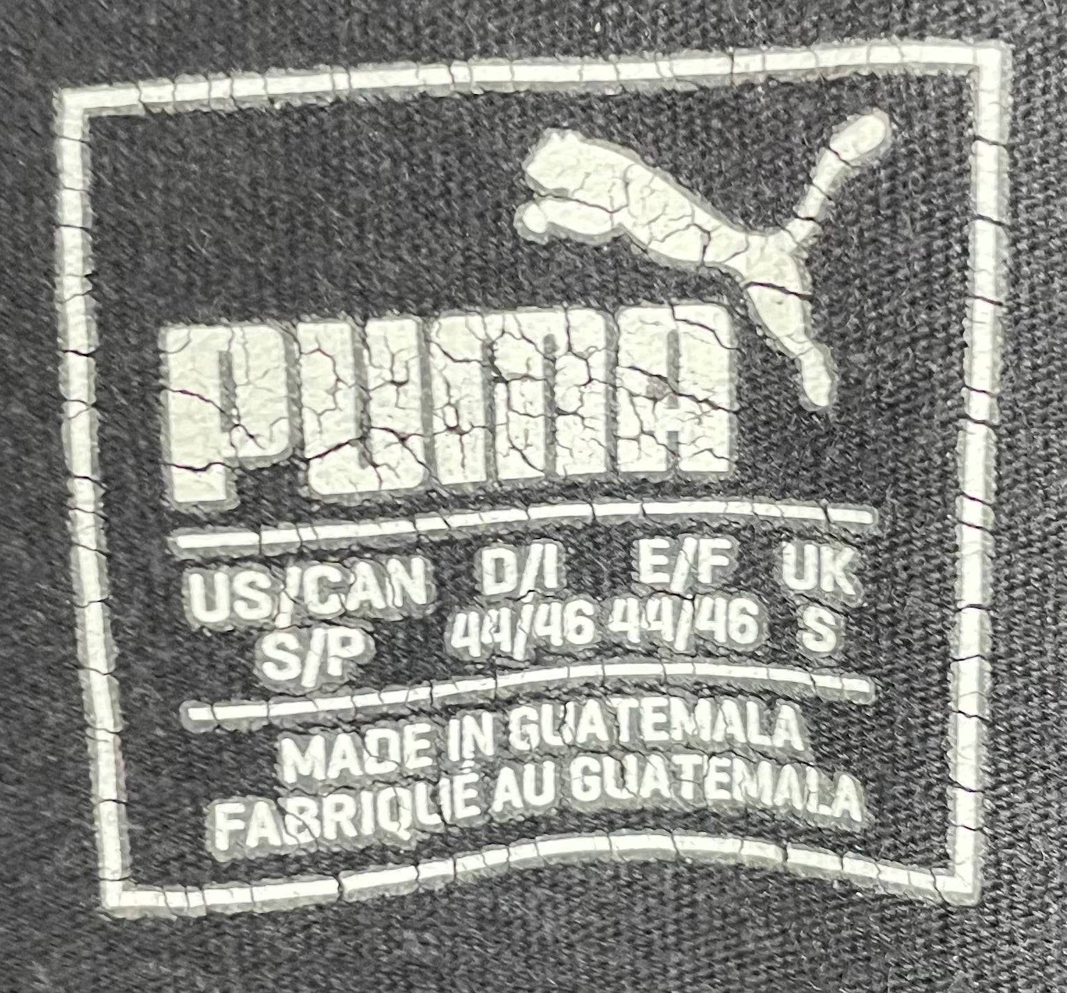Puma Vintage T-Shirt Logo Druck Schwarz Größe S