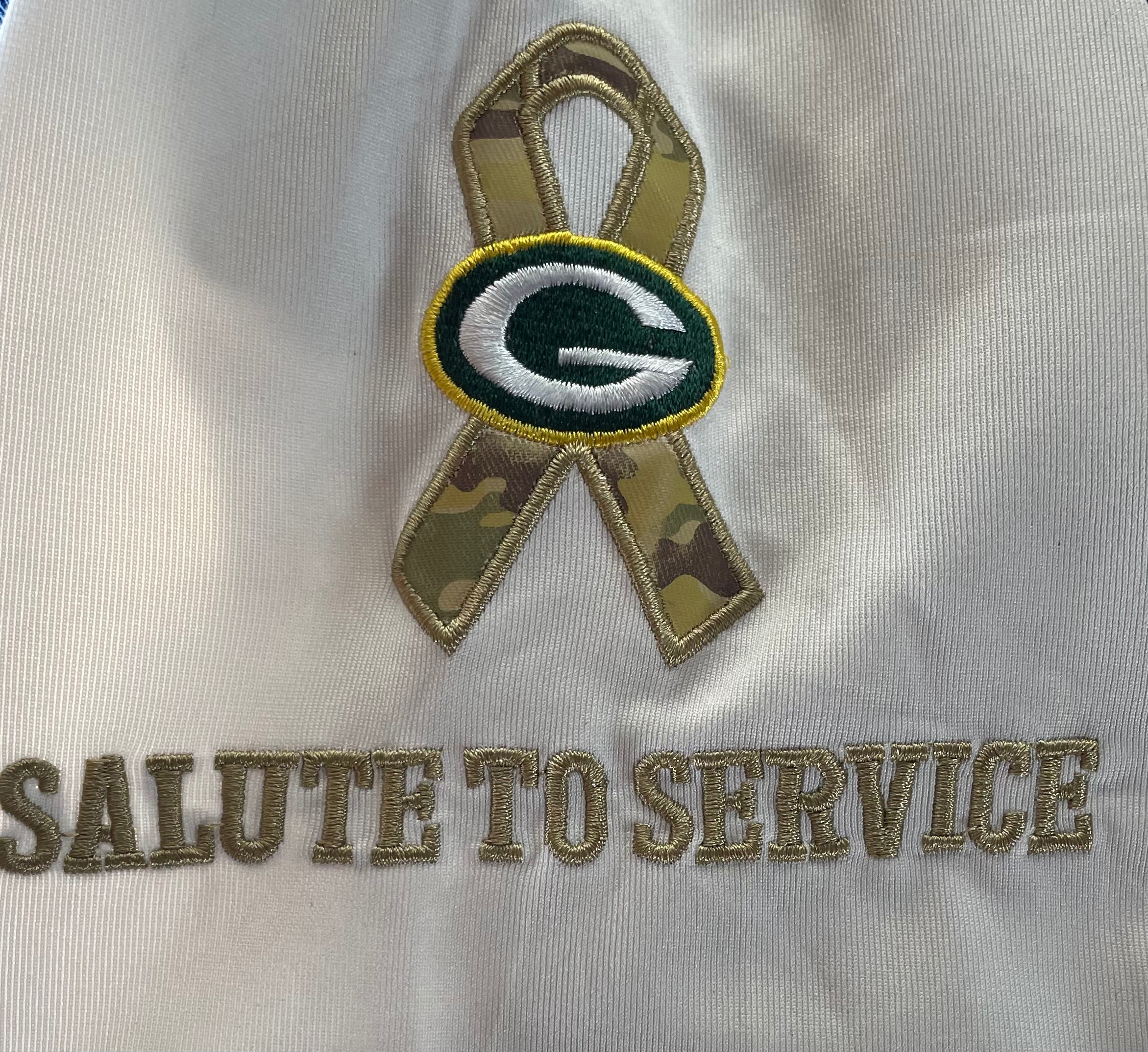 Nike NFL Green Bay Packers #12 Aaron Rodgers "Salute to Service" Jersey Weiß Größe XL