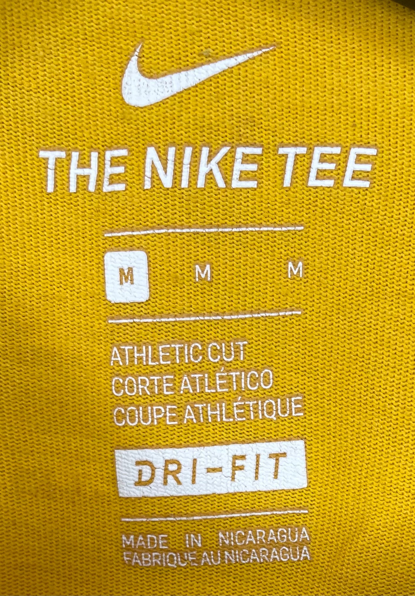 Nike Vintage T-Shirt Gelb Größe M
