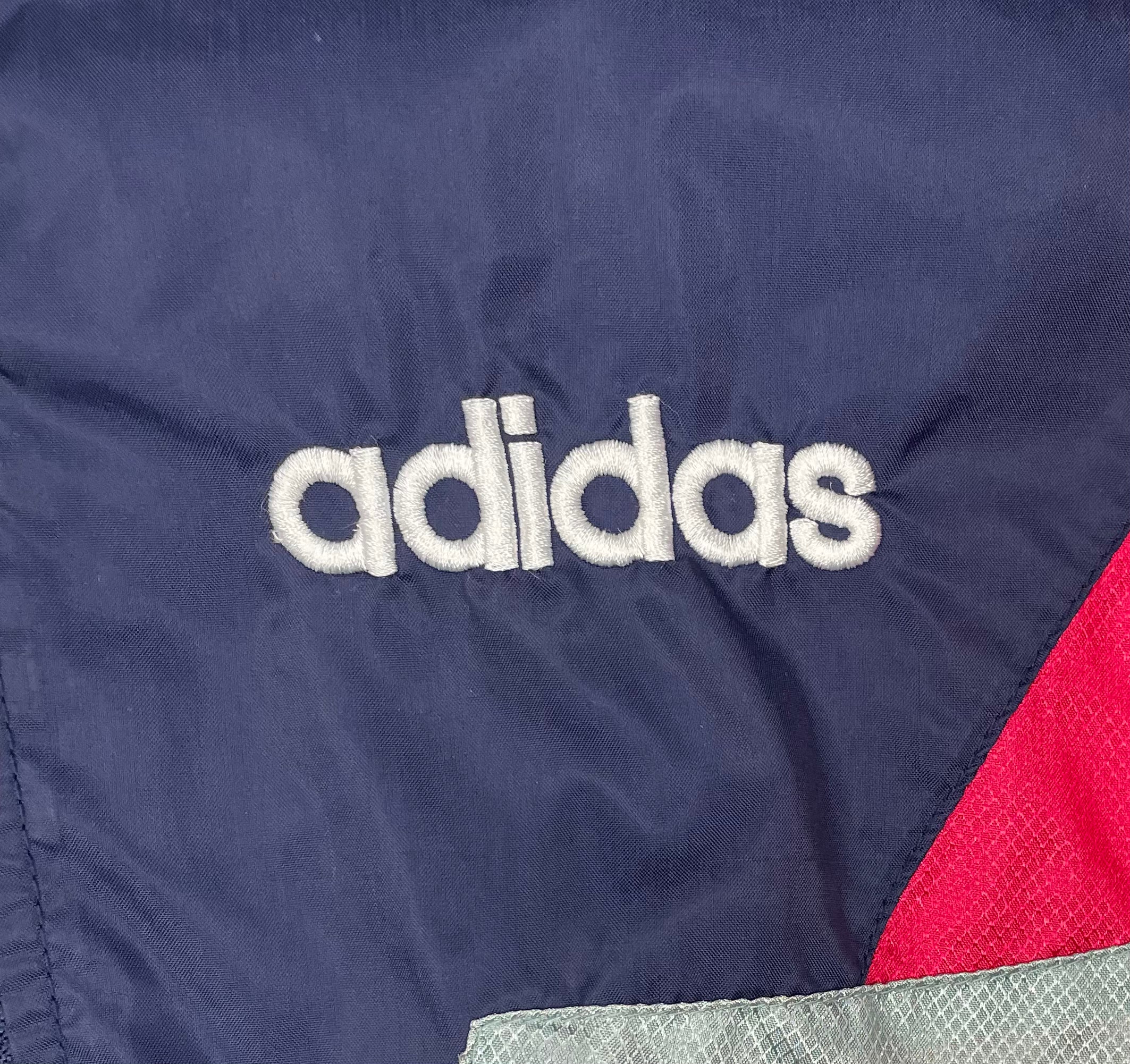 Adidas Vintage Trainingsjacke Rot/Blau Größe M