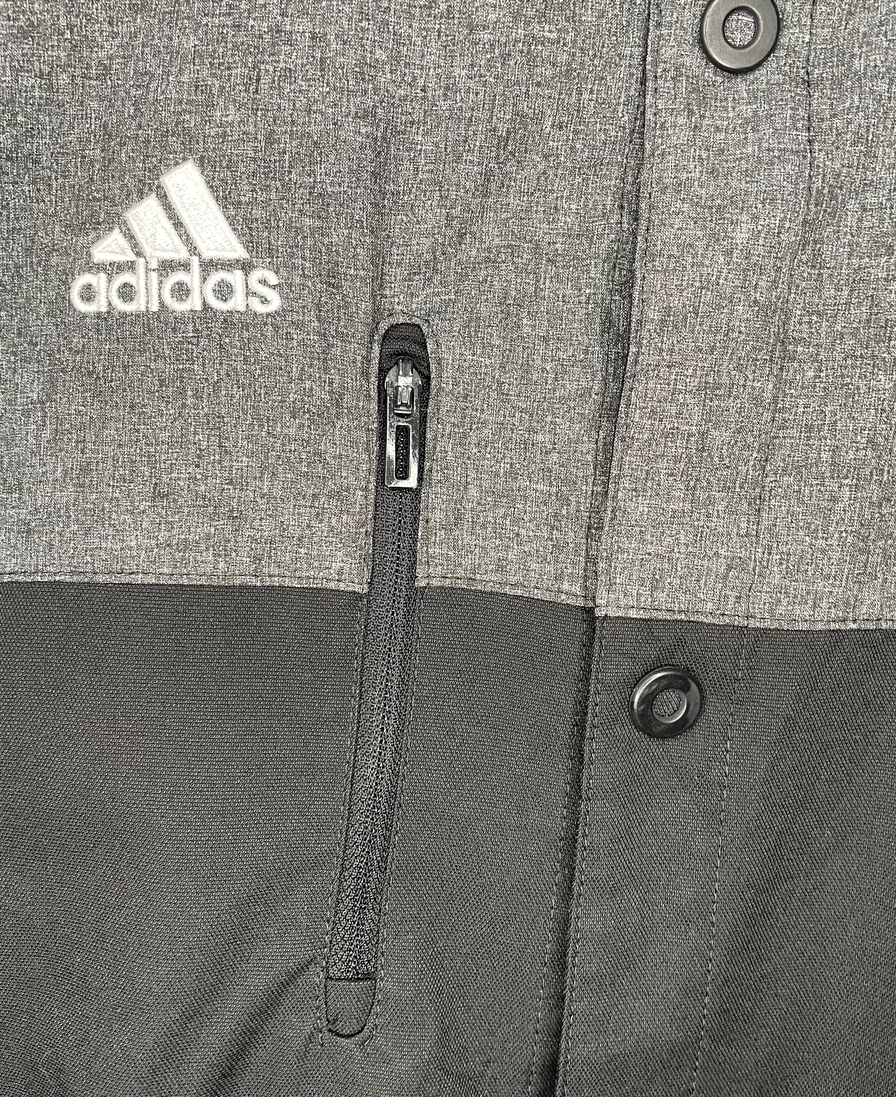 Adidas Vintage Collegejacke Schwarz/Grau Größe S