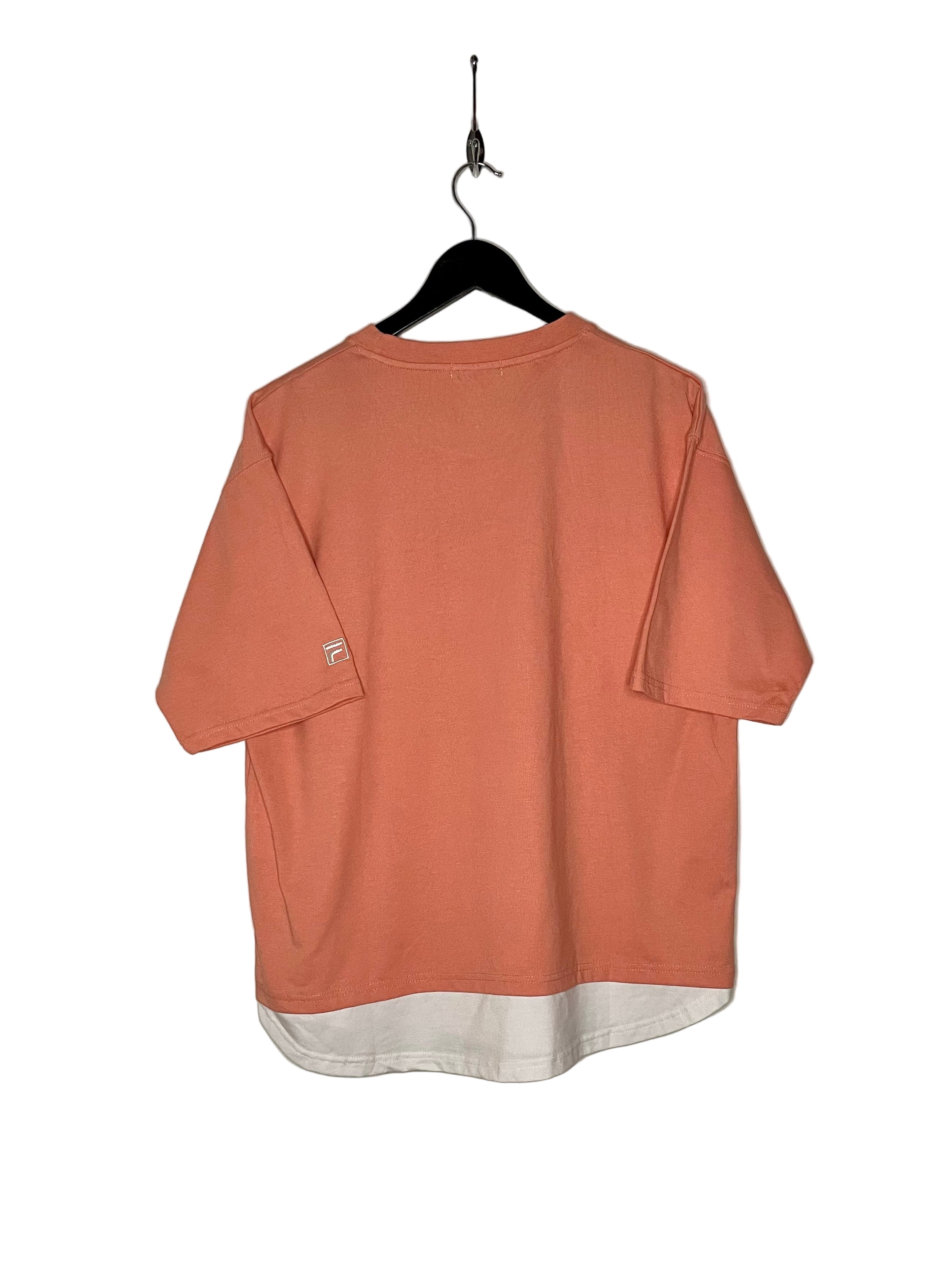 Fila Vintage T-Shirt "Biella Italia" Rosa/Weiß Größe M (Oversize)