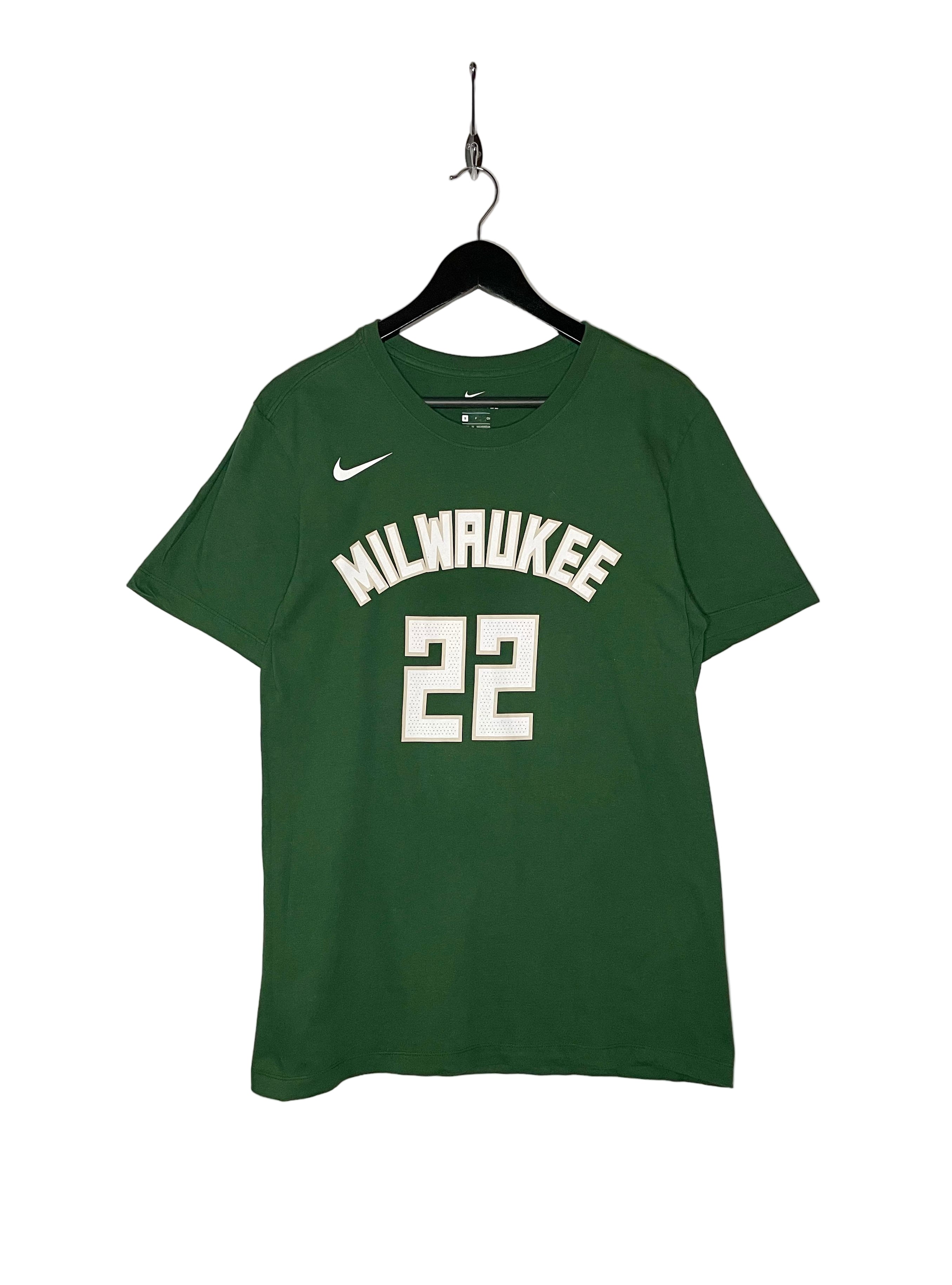 Nike NBA T-Shirt Milwaukee Bucks #22 Khris Middleton Grün Größe S