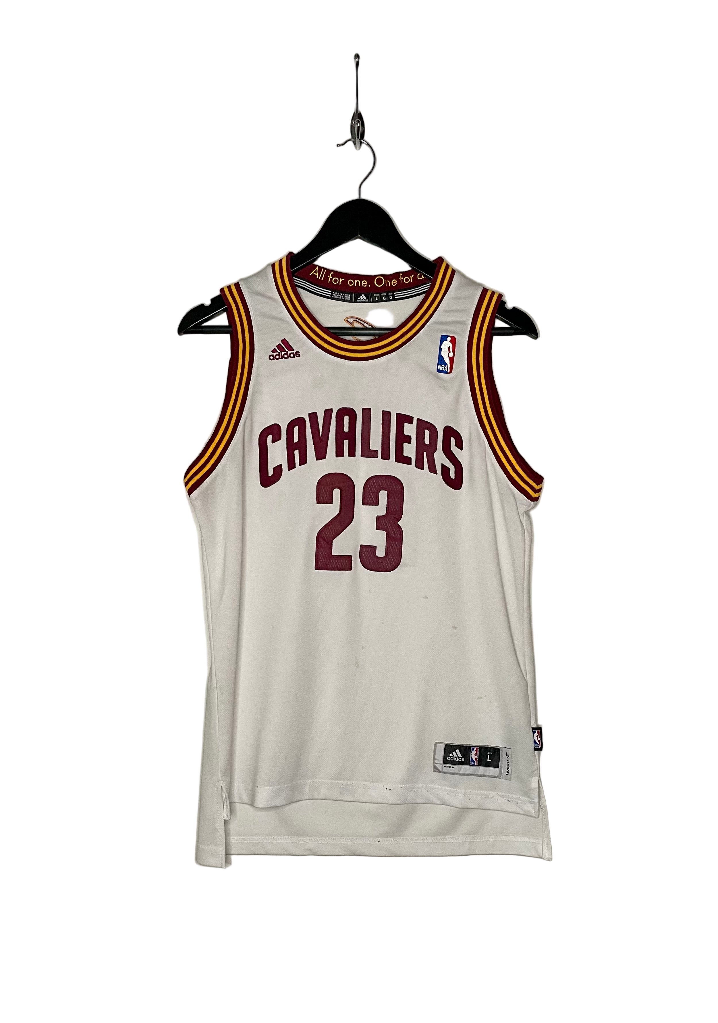 Adidas NBA Cleveland Cavaliers Jersey #23 LeBron James Weiß Größe L Kinder