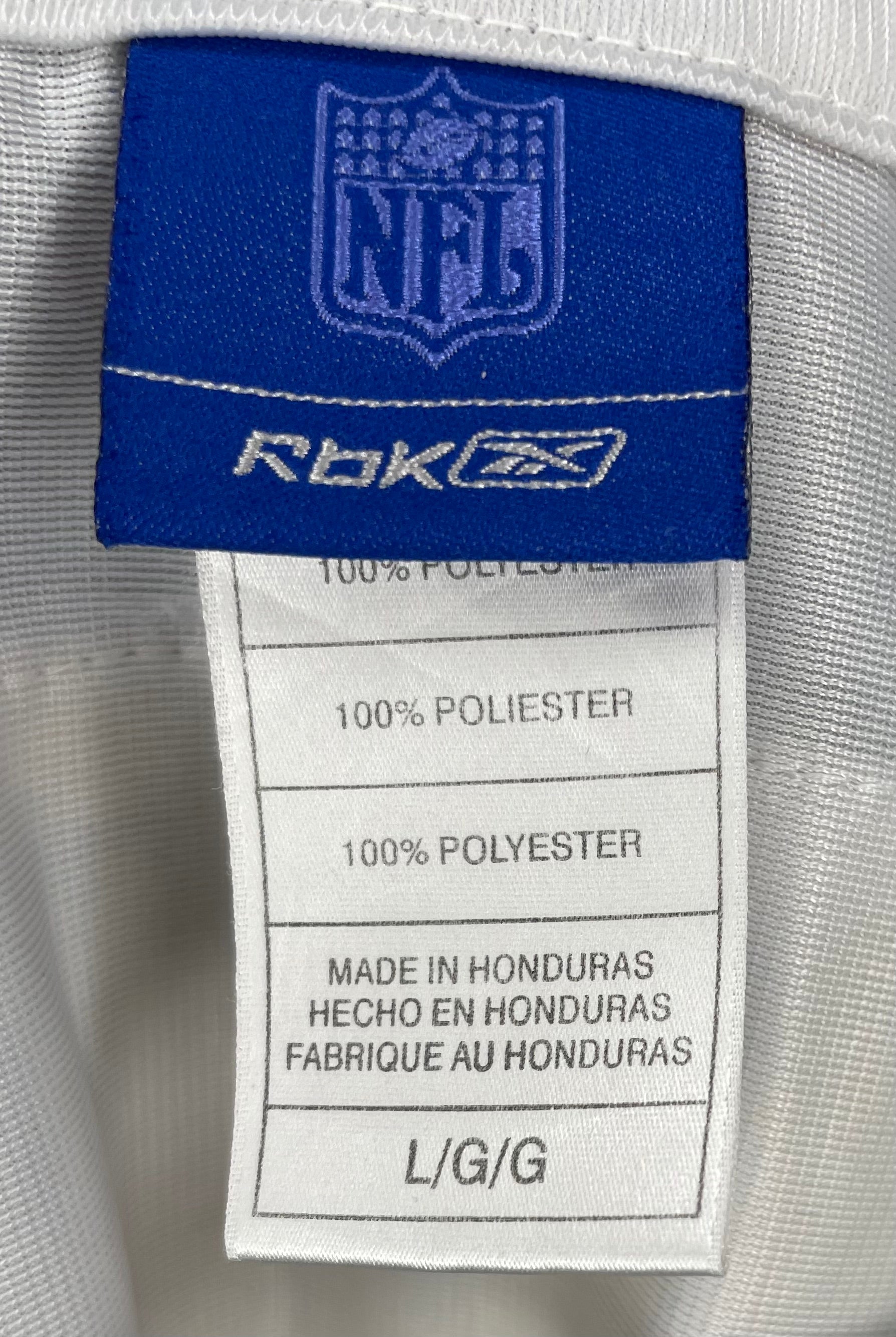 Reebok NFL Indianapolis Colts Jersey #18 Payton Manning Weiß Größe L Damen