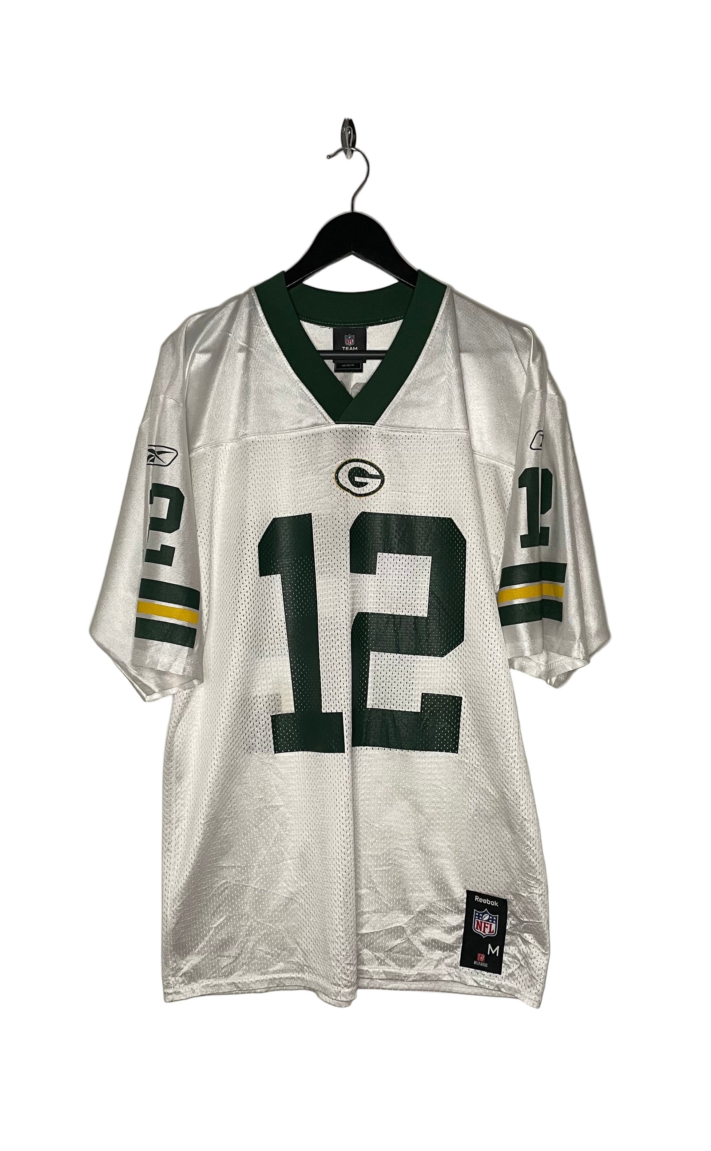 Reebok NFL Green Bay Packers Jersey #12 Aaron Rodgers Weiß Größe M