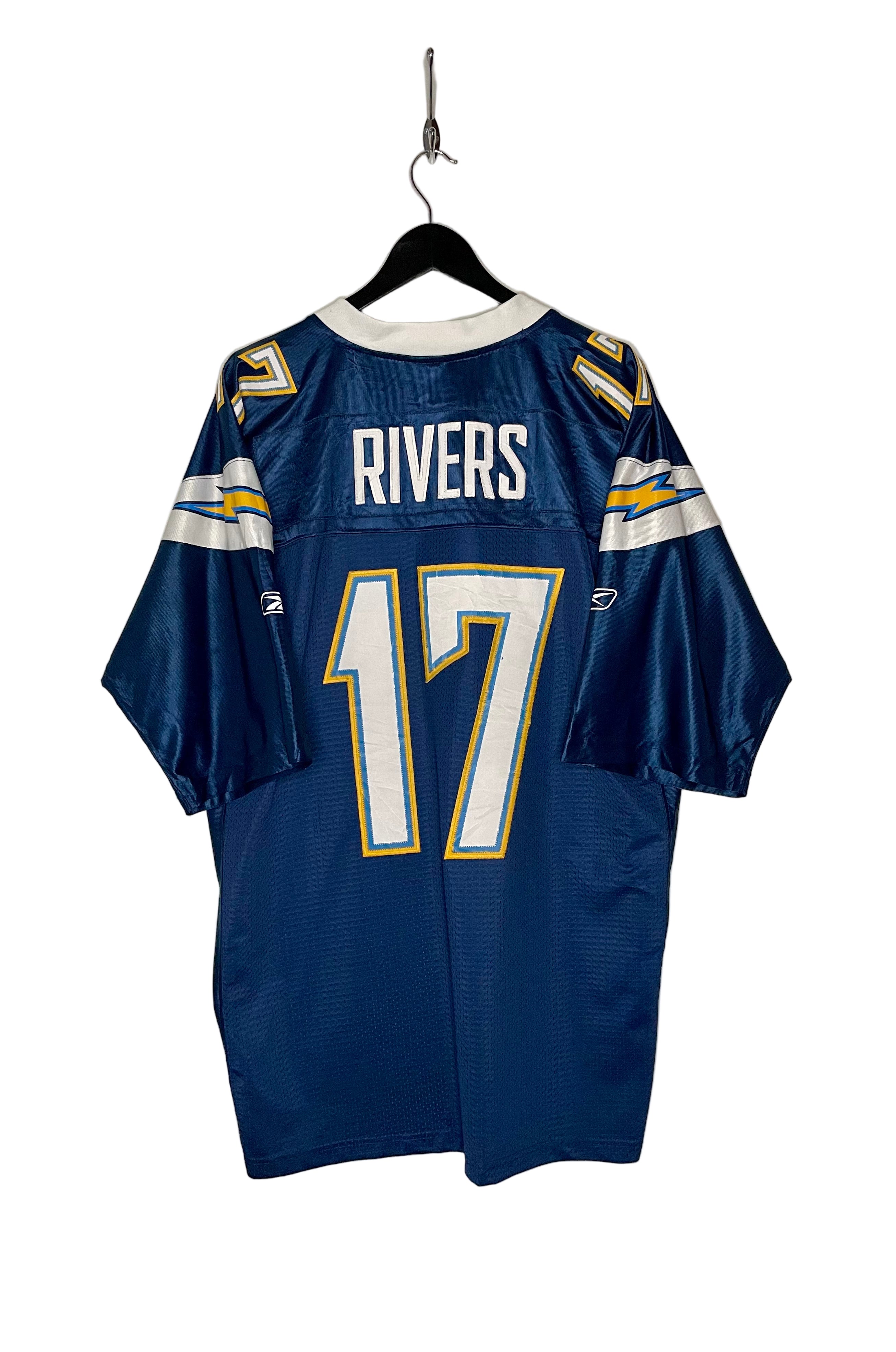 Reebok OnField San Diego Chargers Jersey #17 Philip Rivers Blau Größe XL