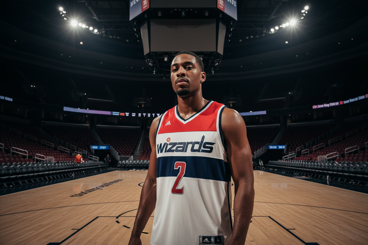 Adidas NBA Washington Wizards Jersey #2 John Wall Weiß/Rot/Blau Größe M