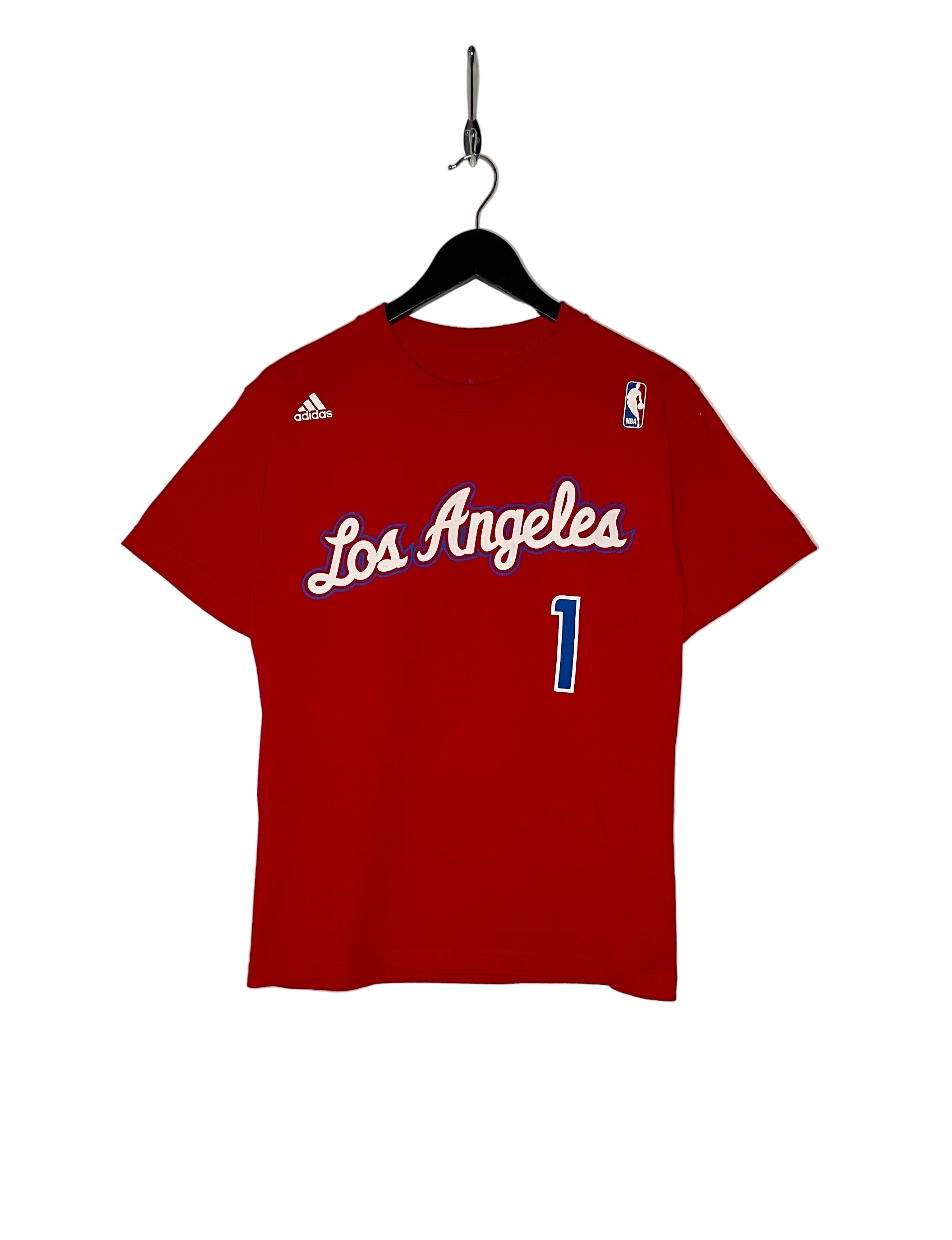 Adidas Vintage T-Shirt Los Angeles Clippers #1 Chauncey Billups Rot Größe S