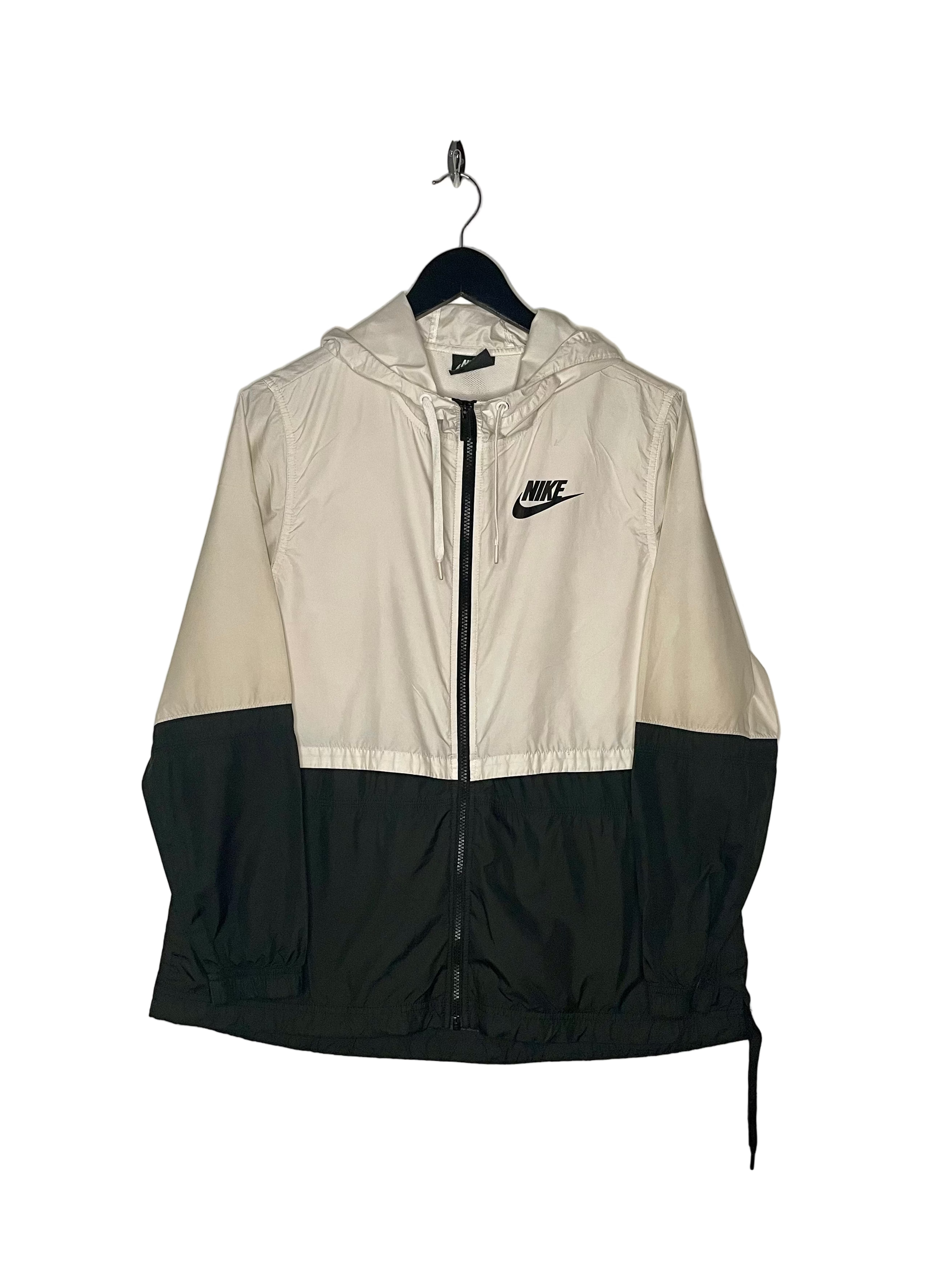 Nike Regenjacke Weiß/Schwarz Größe M