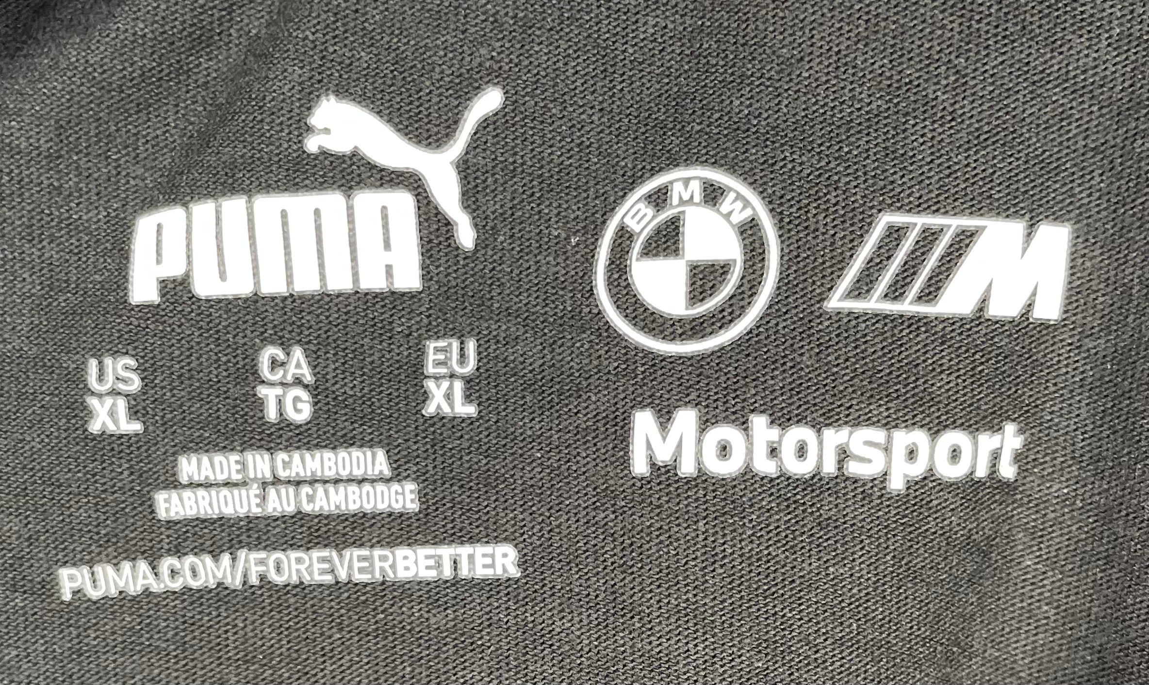 Puma BMW M Motorsport T-Shirt Schwarz Größe XL