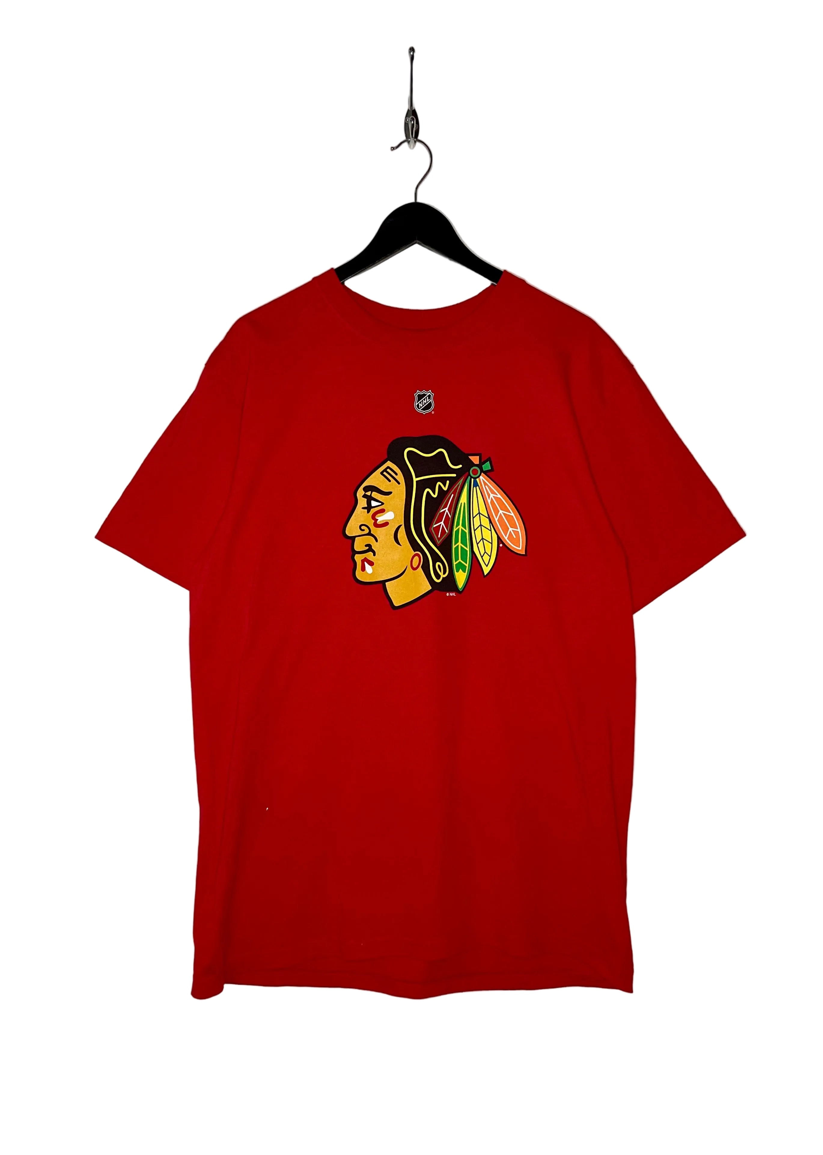 Reebok NHL T-Shirt Chicago Blackhawks #50 Corey Crowford Rot Größe XL