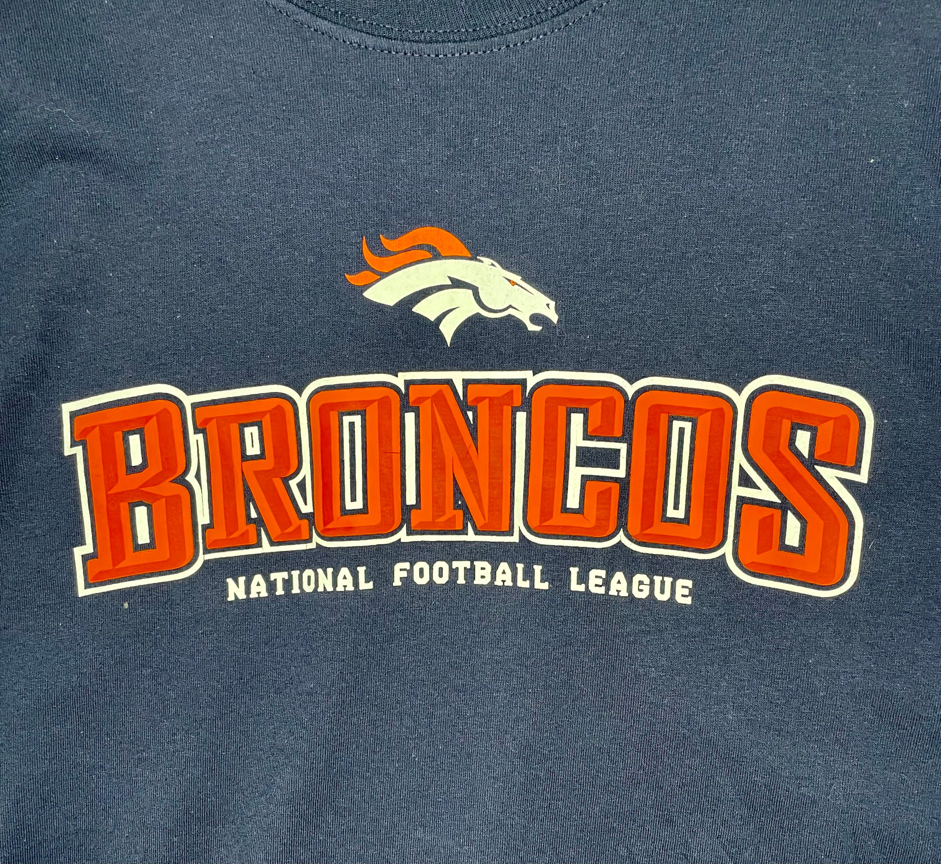 Reebok NFL T-Shirt Denver Broncos Blau Größe XL
