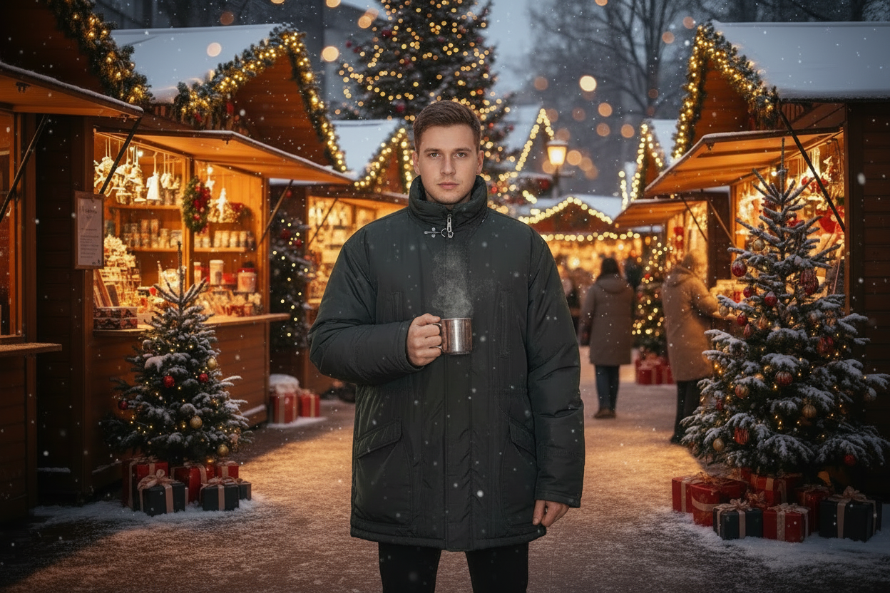 Fay Vintage Wintermantel Schwarz Größe XXL