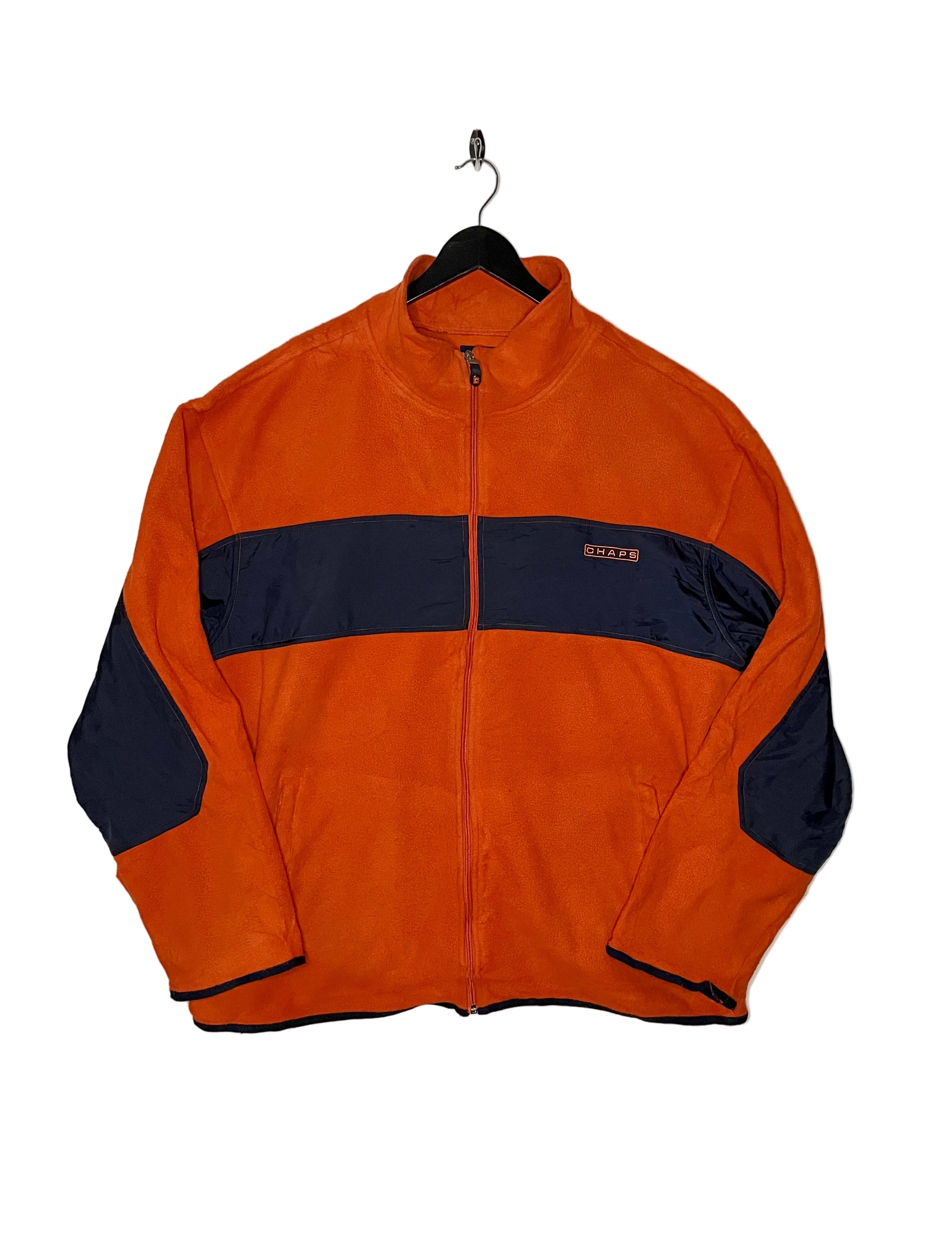 Chaps Vintage Fleece Jacke Orange Größe XL