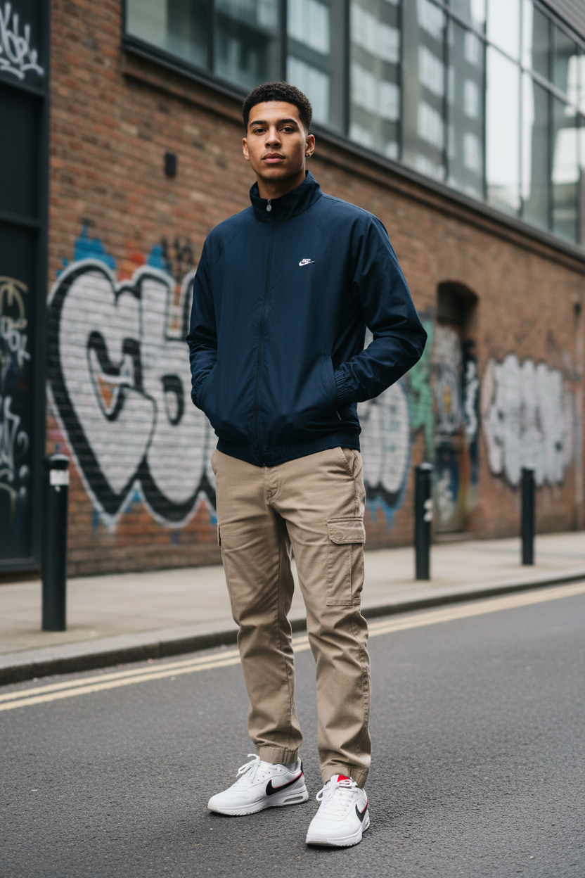 Nike Vintage Trainingsjacke Blau Größe XL