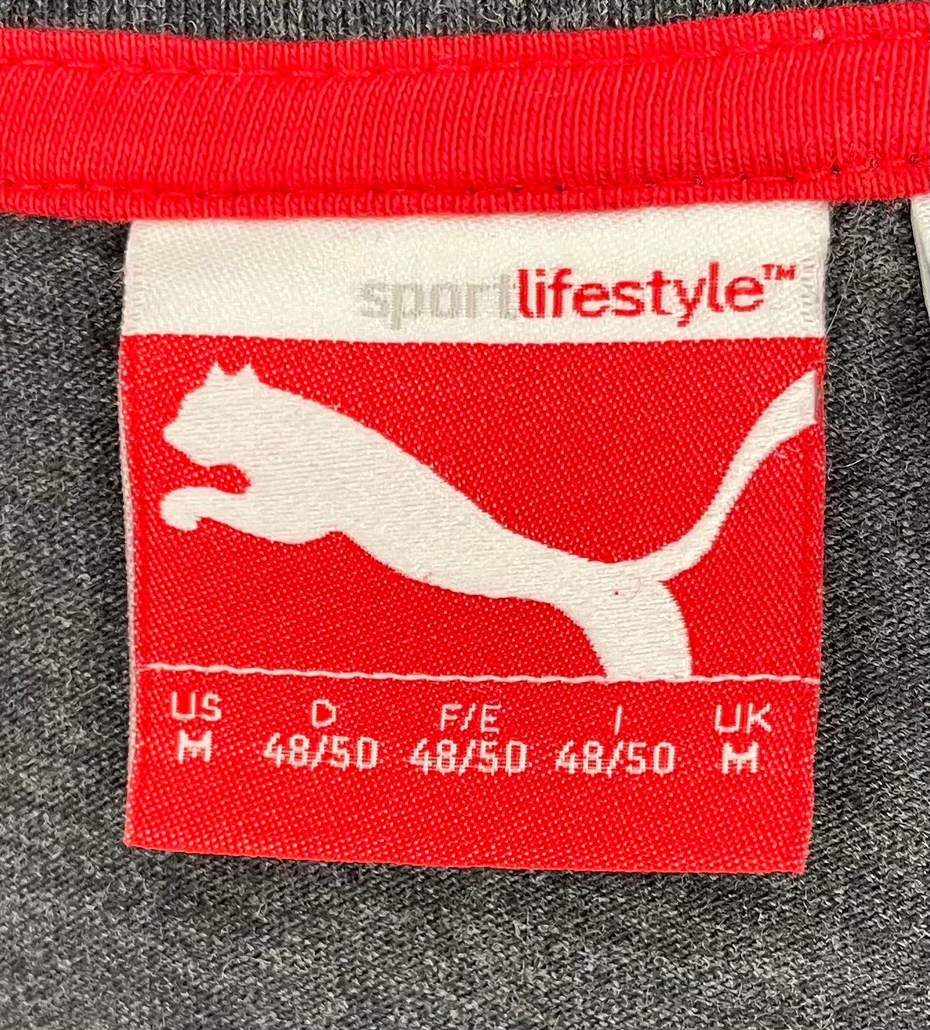 Puma T-Shirt Logoprint Grau Größe M