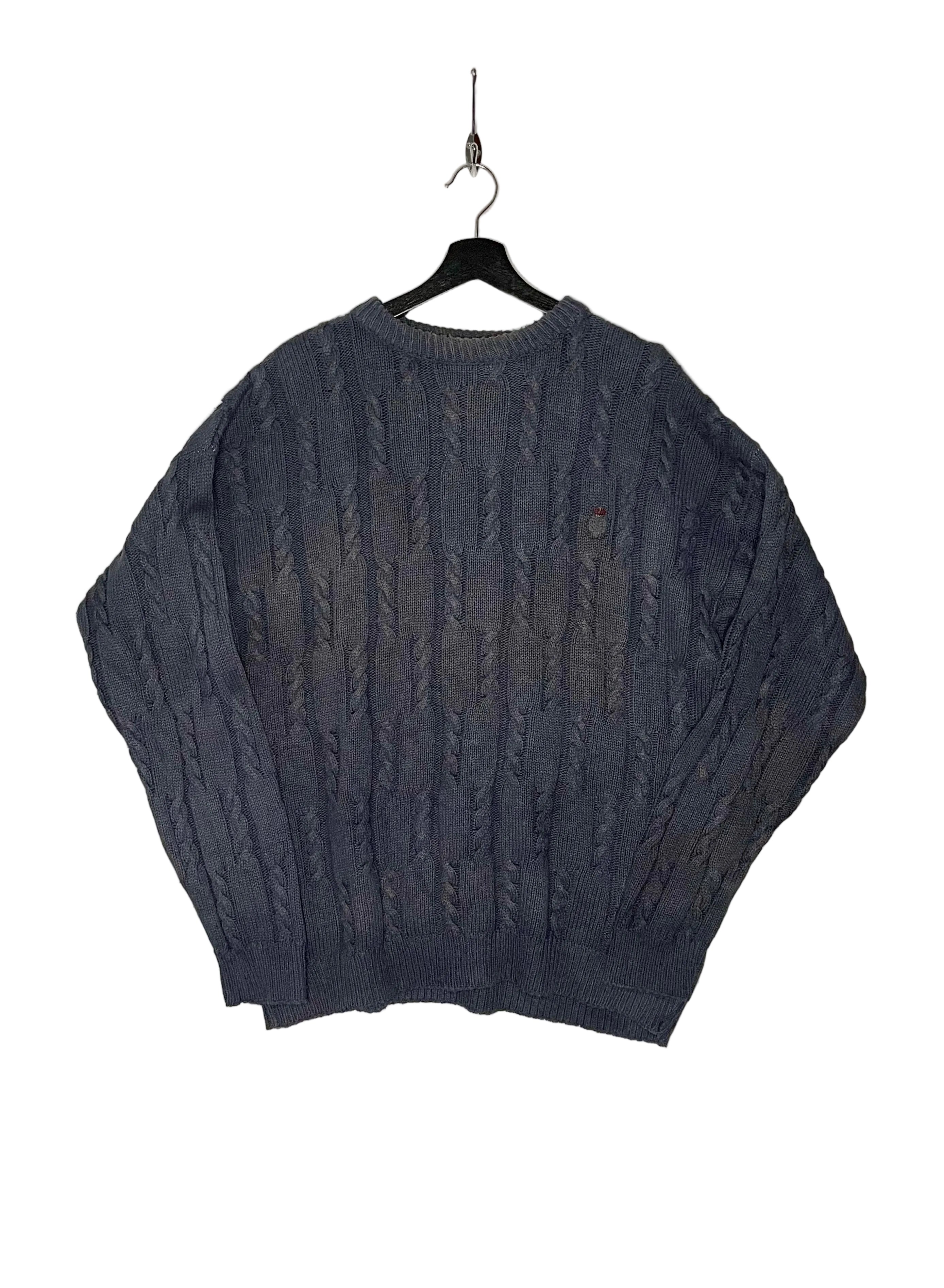 Chaps Vintage Knit Pullover Blau Größe L