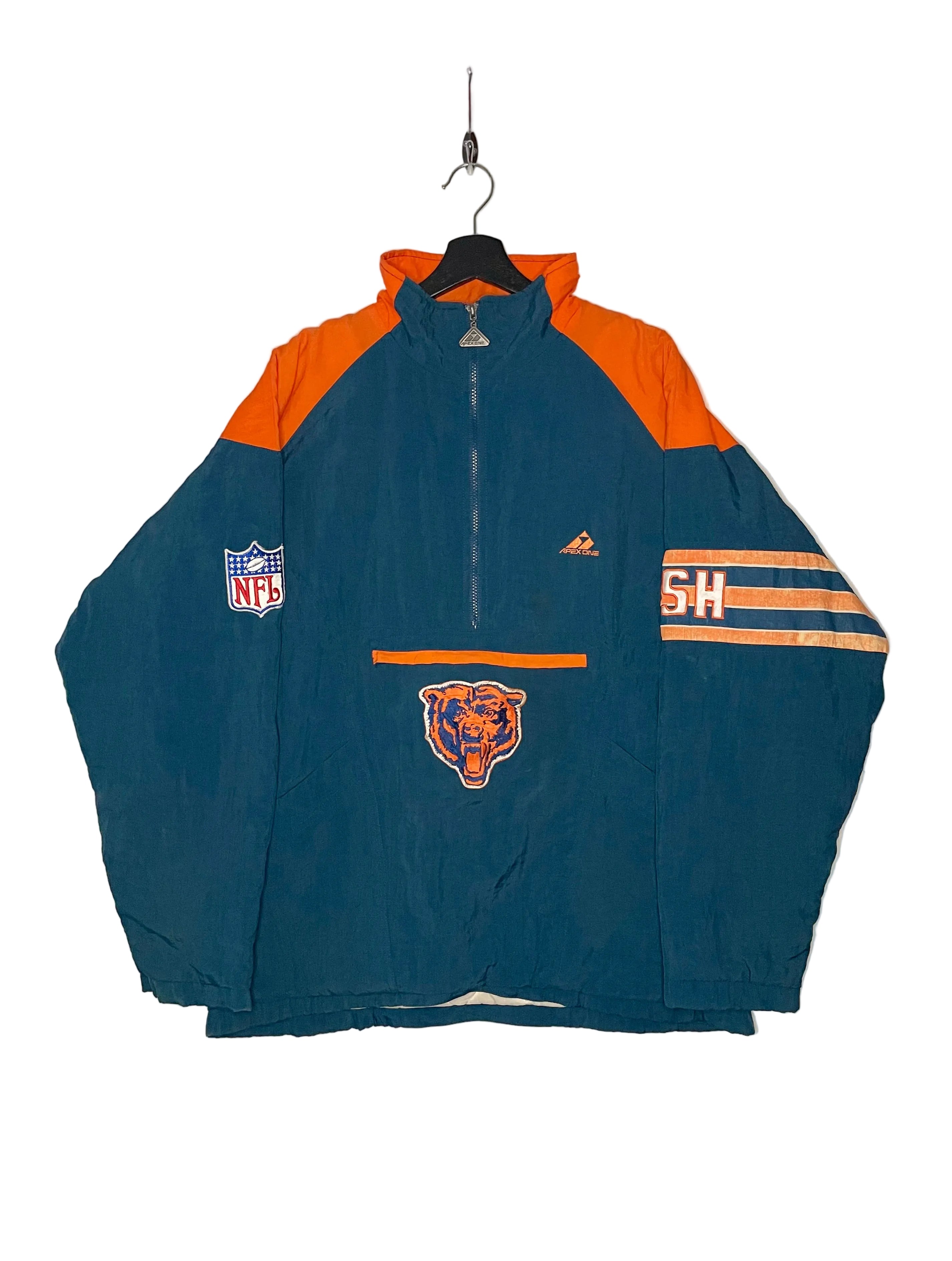 Vintage Apex One Chicago Bears NFL Windbreaker / Winterjacke Größe XL