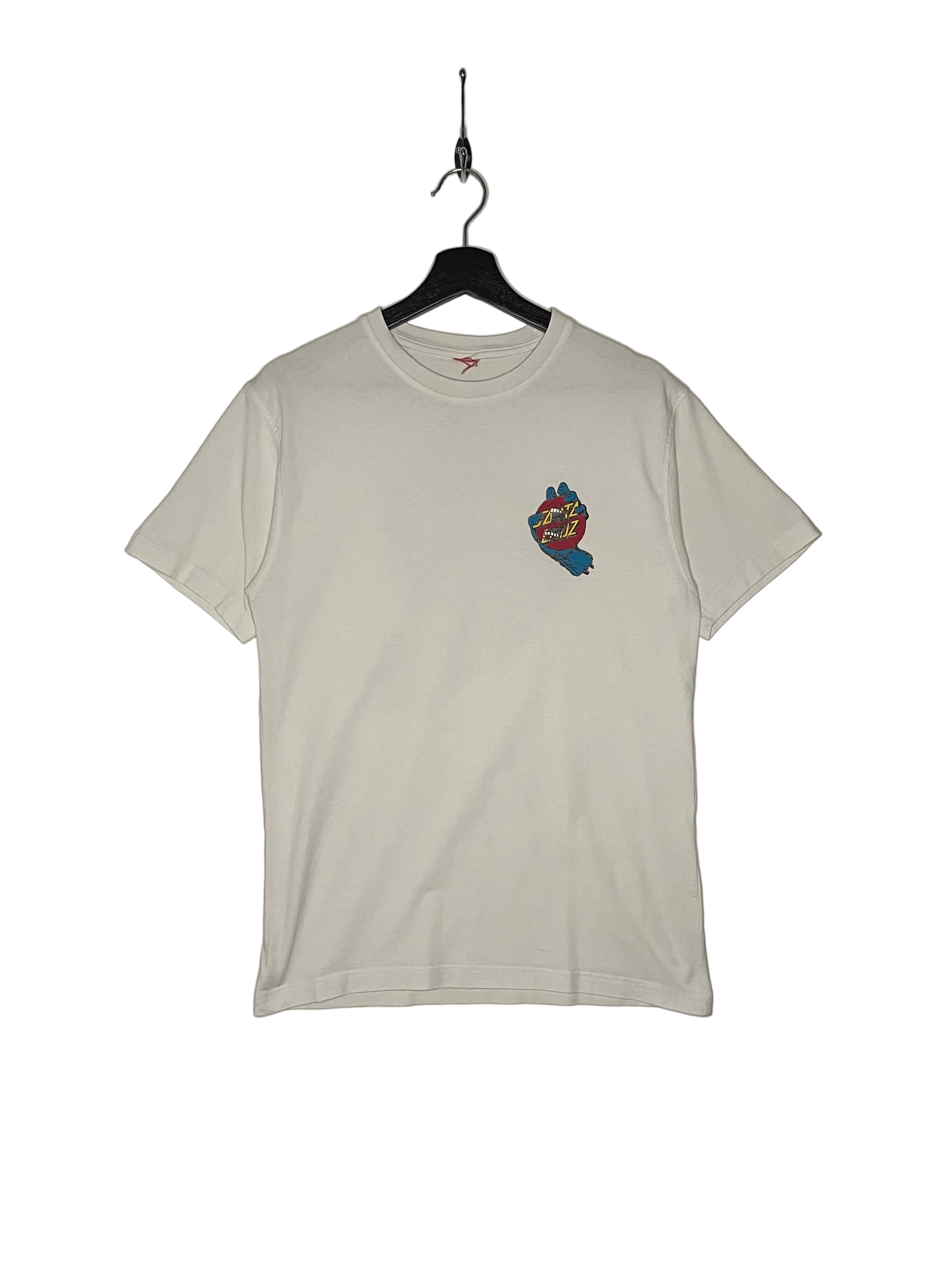 Santa Cruz T-Shirt Front & Back Print Weiß Größe S