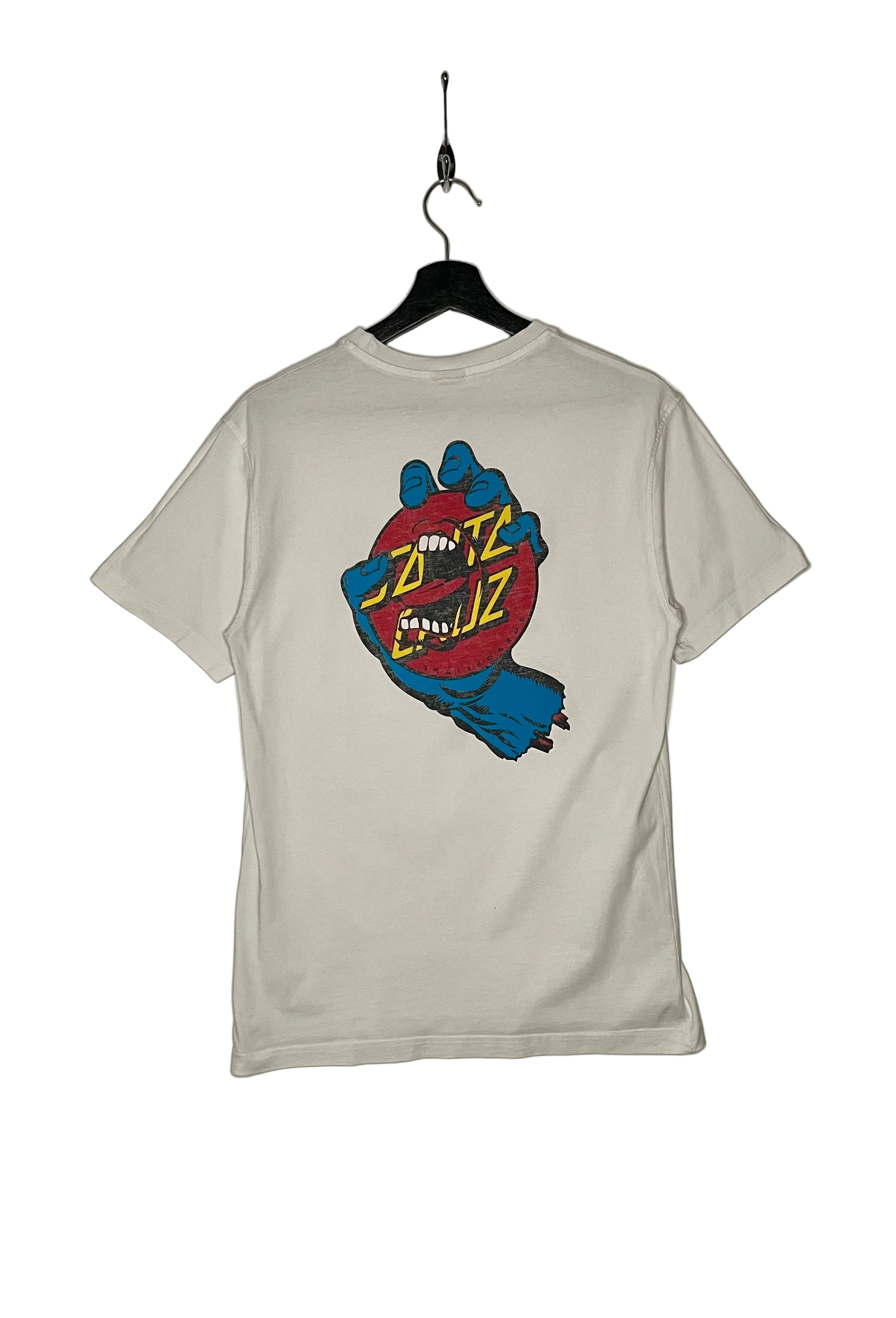 Santa Cruz T-Shirt Front & Back Print Weiß Größe S