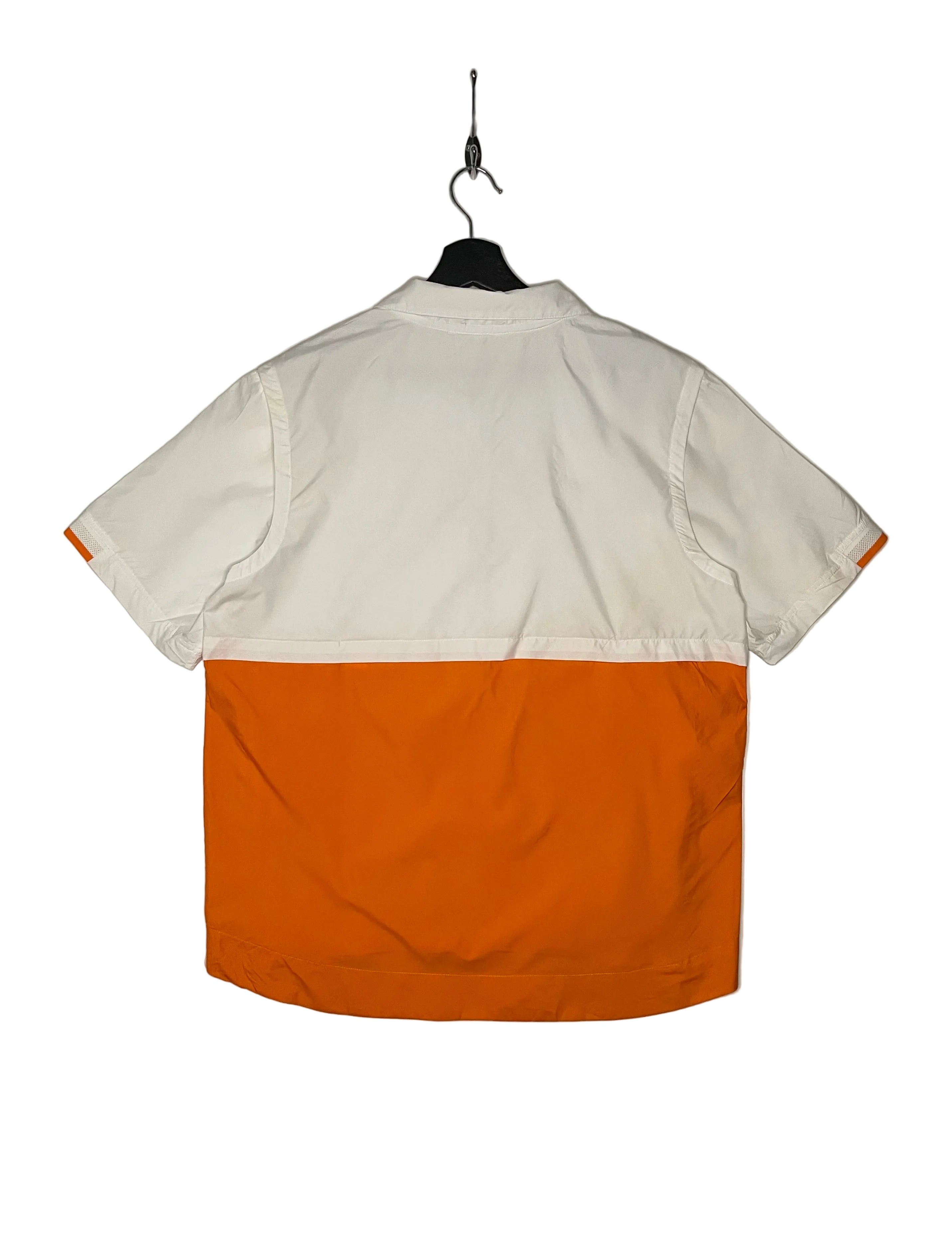 Nike Polo Regenjacke / Windbreaker Weiß/Orange Größe L